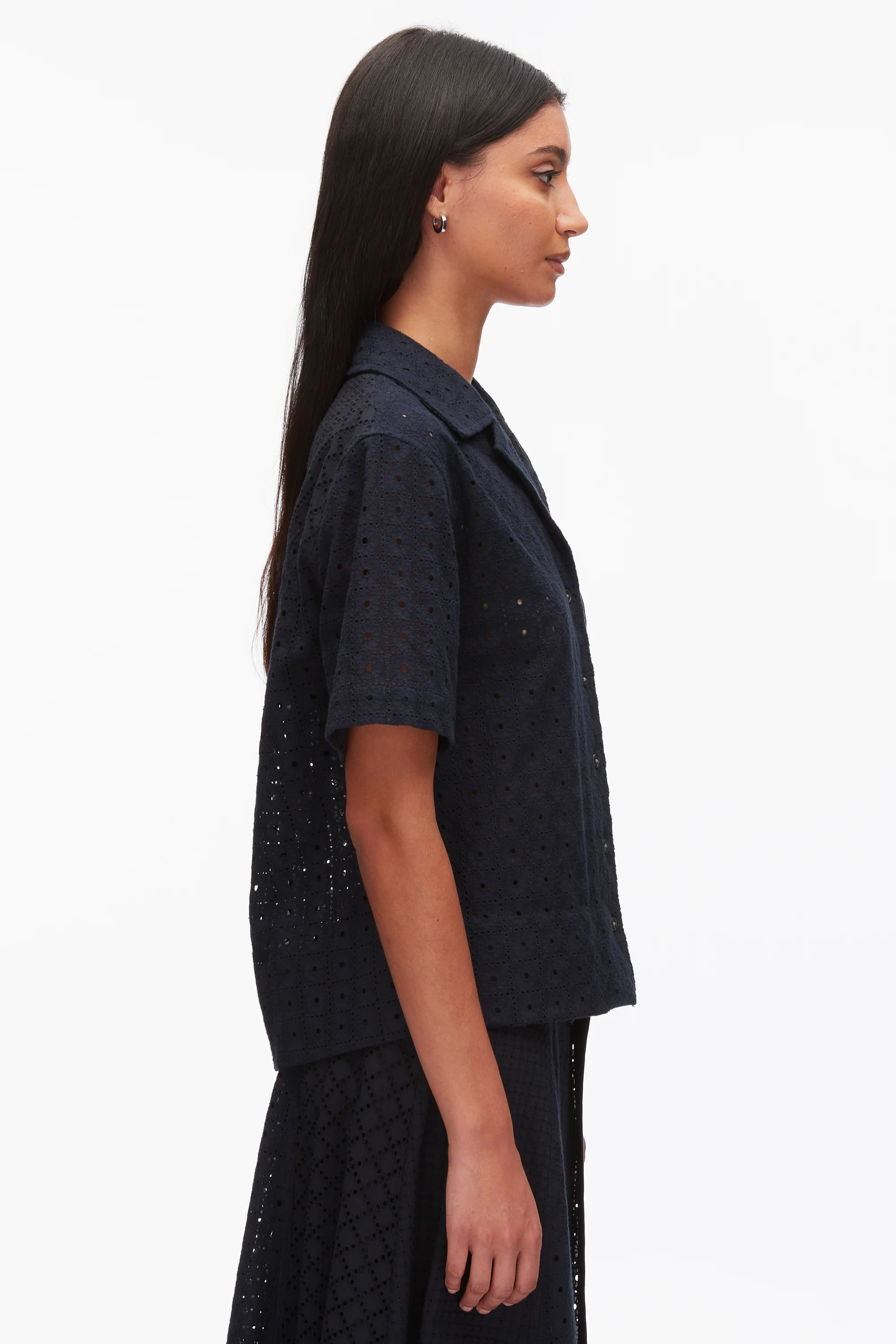 Broderie Anglaise Patchwork Camp Shirt - Image 11