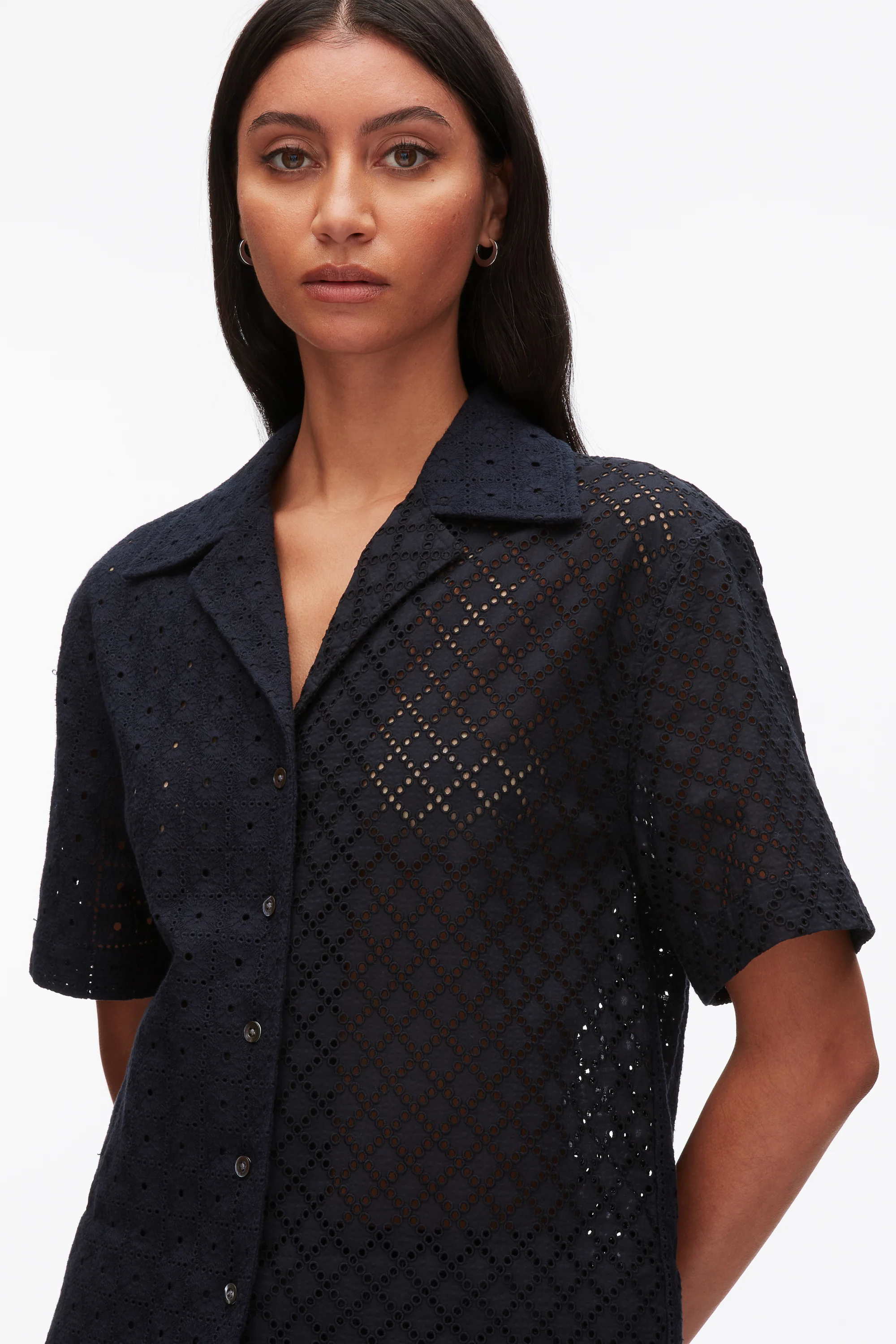 Broderie Anglaise Patchwork Camp Shirt - Image 13