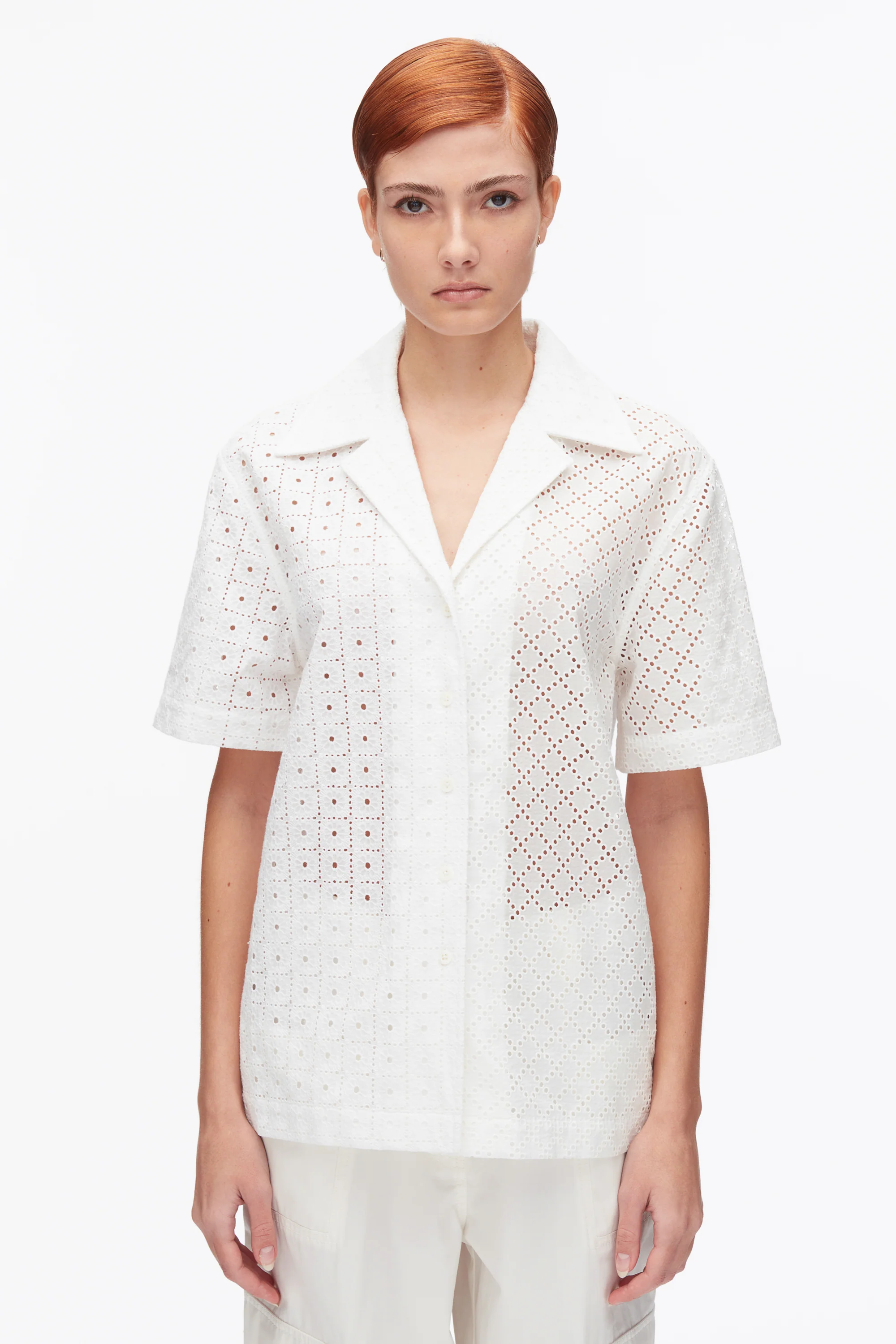 Broderie Anglaise Patchwork Camp Shirt - Image 3