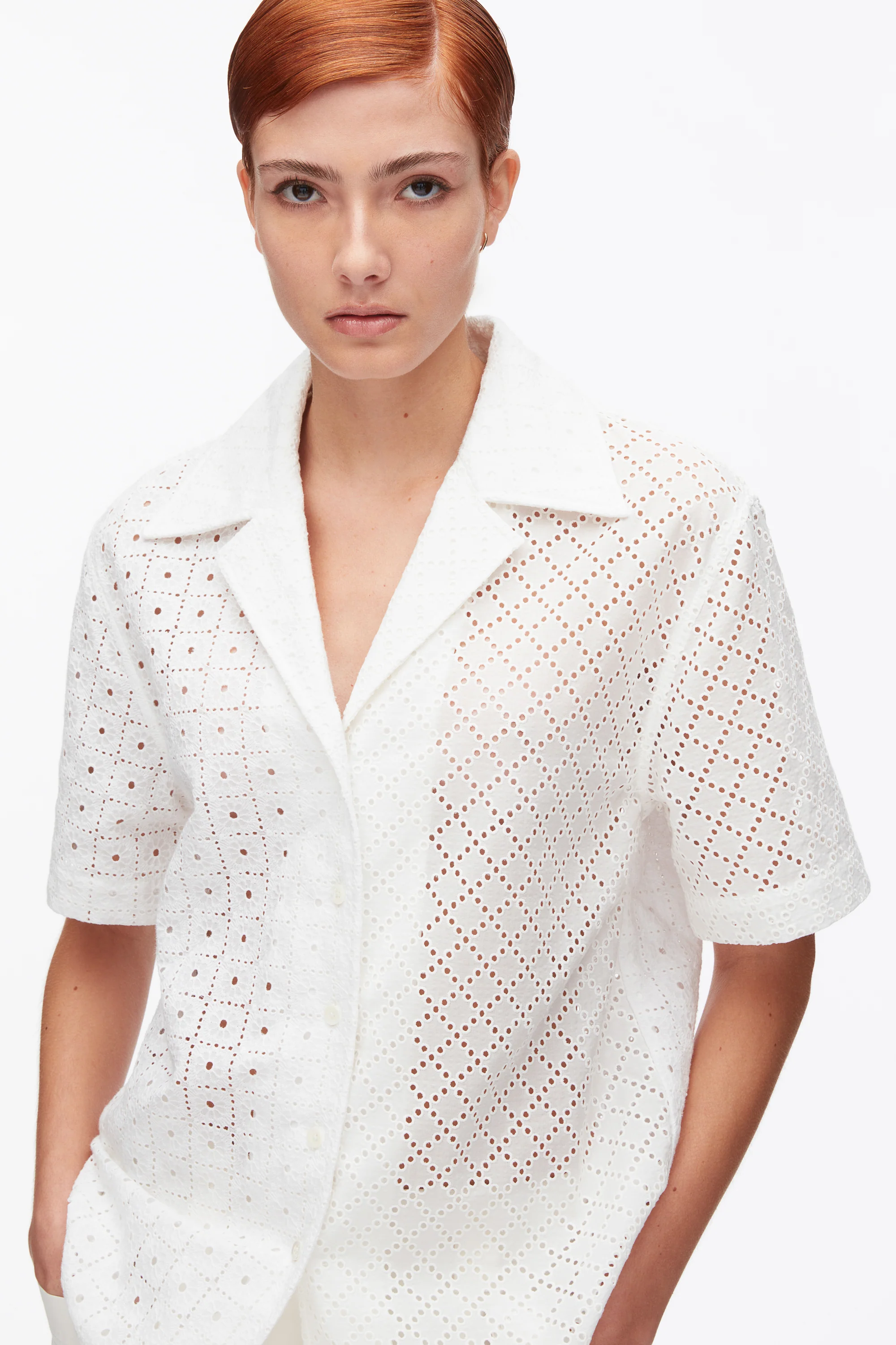 Broderie Anglaise Patchwork Camp Shirt - Image 6