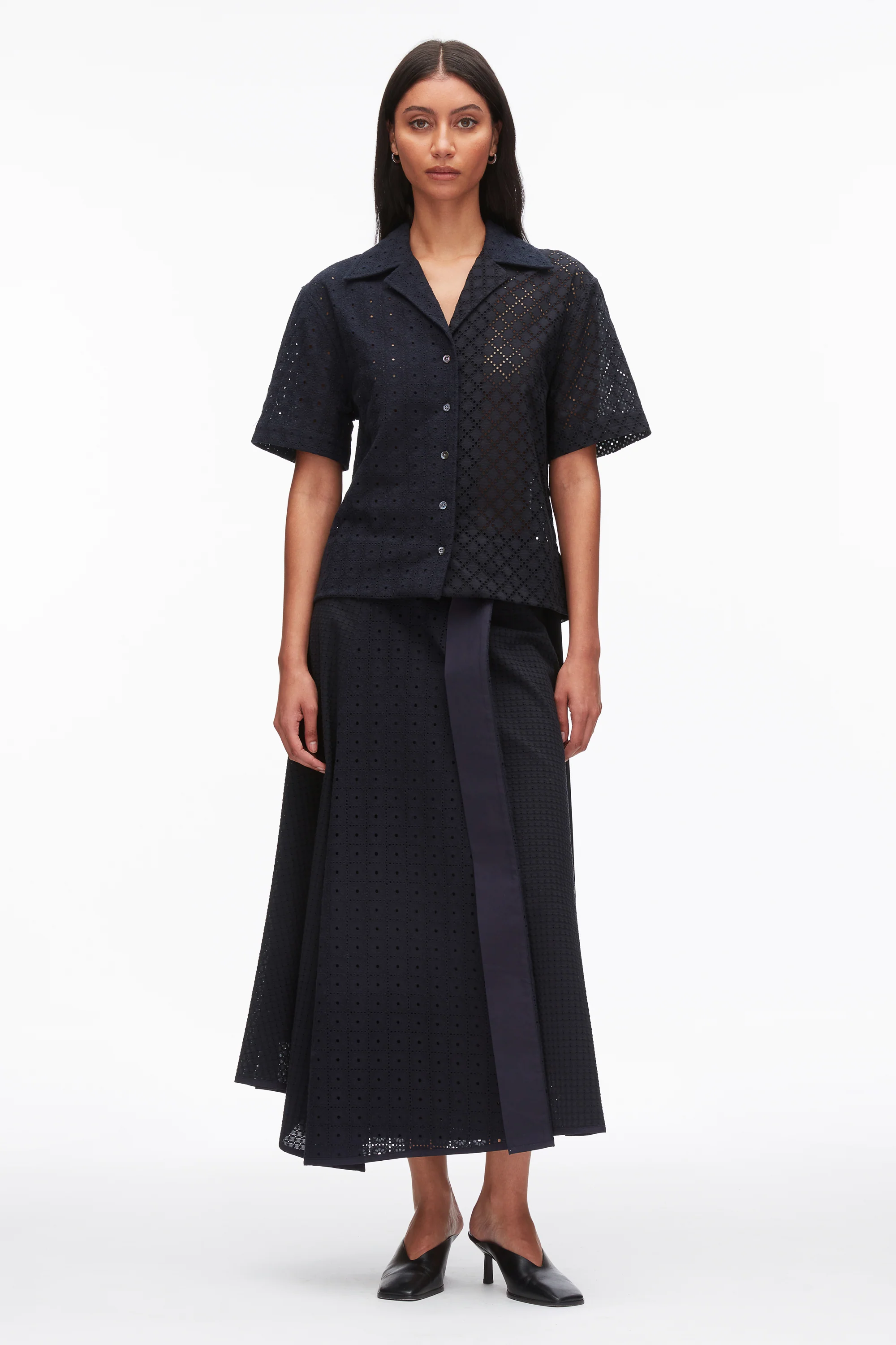 Broderie Anglaise Patchwork Camp Shirt - Image 8