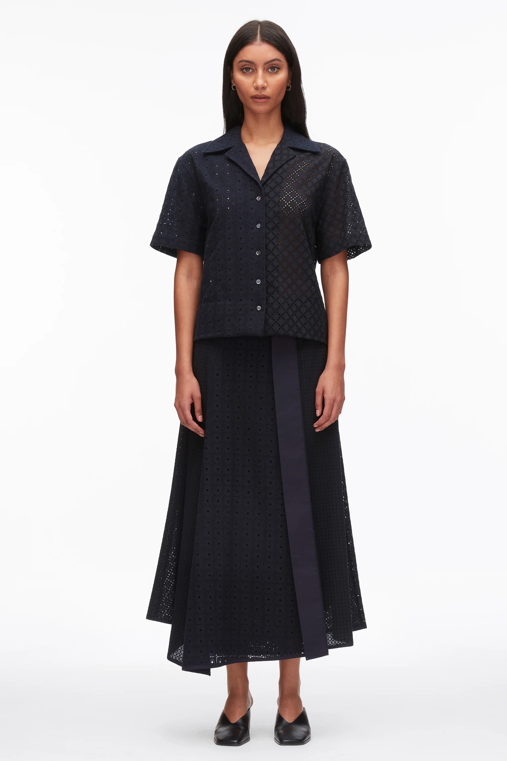 Broderie Anglaise Patchwork Camp Shirt - Image 9