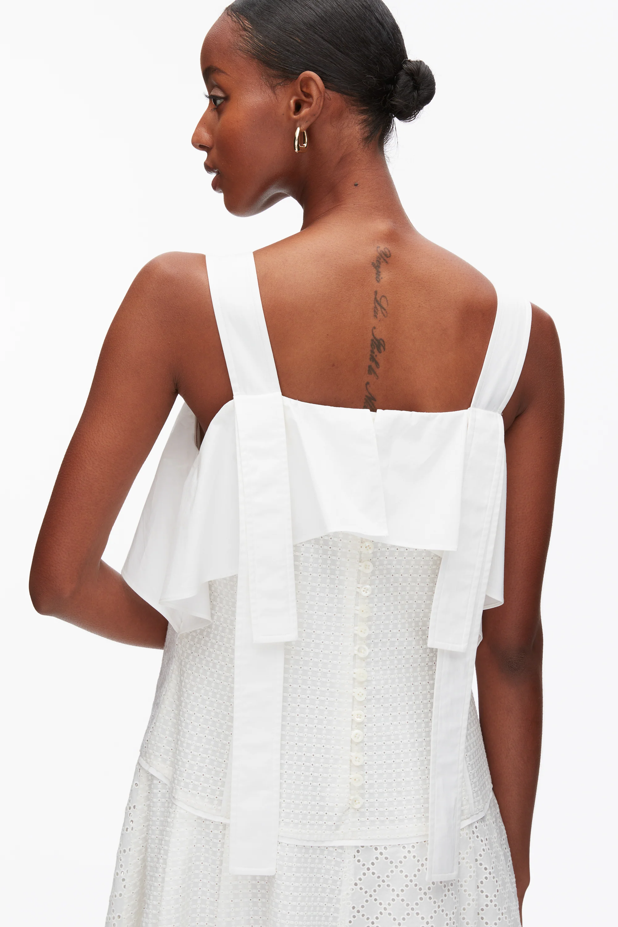Broderie Anglaise Patchwork Cascade Midi Dress - Image 13