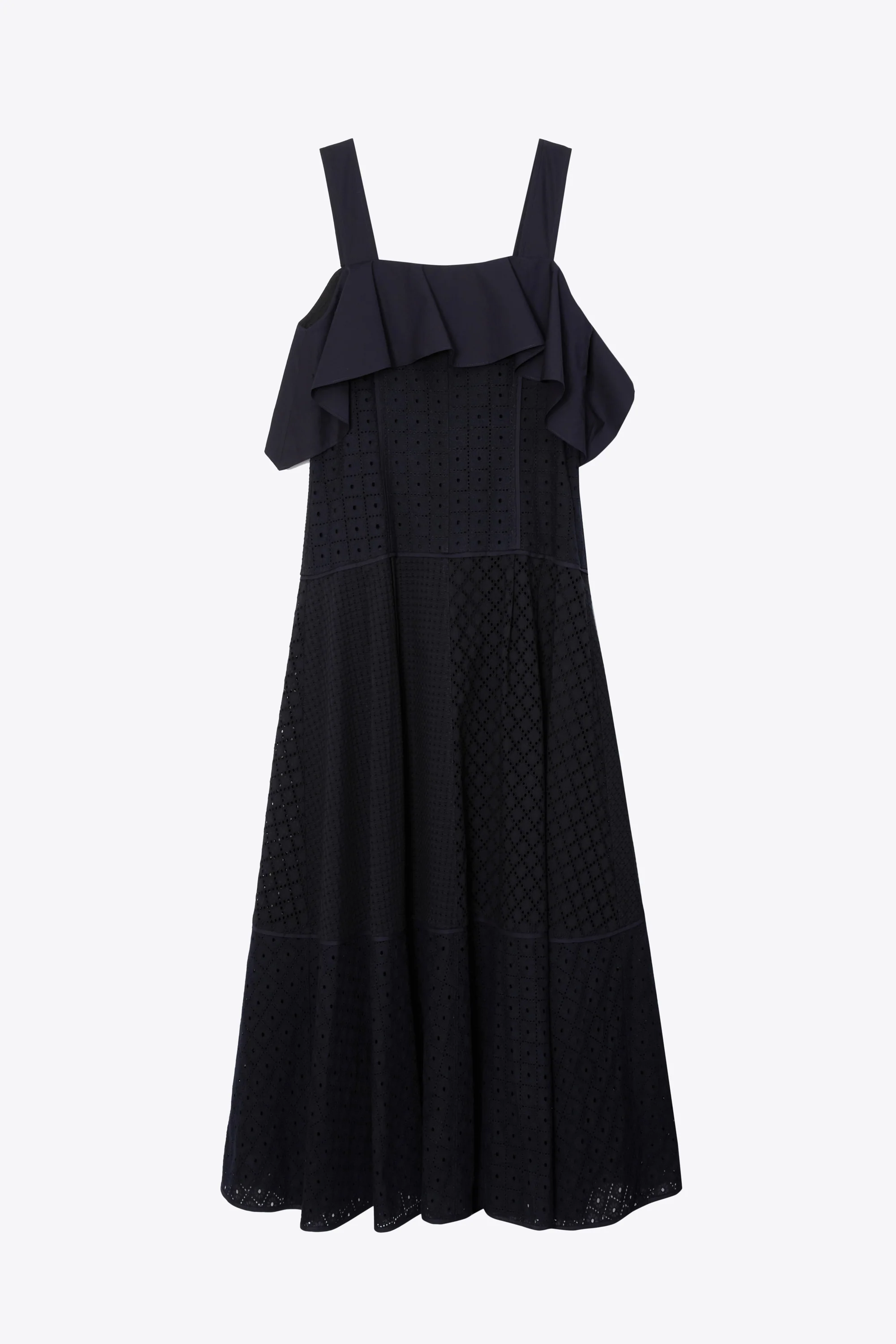 Broderie Anglaise Patchwork Cascade Midi Dress - Image 7