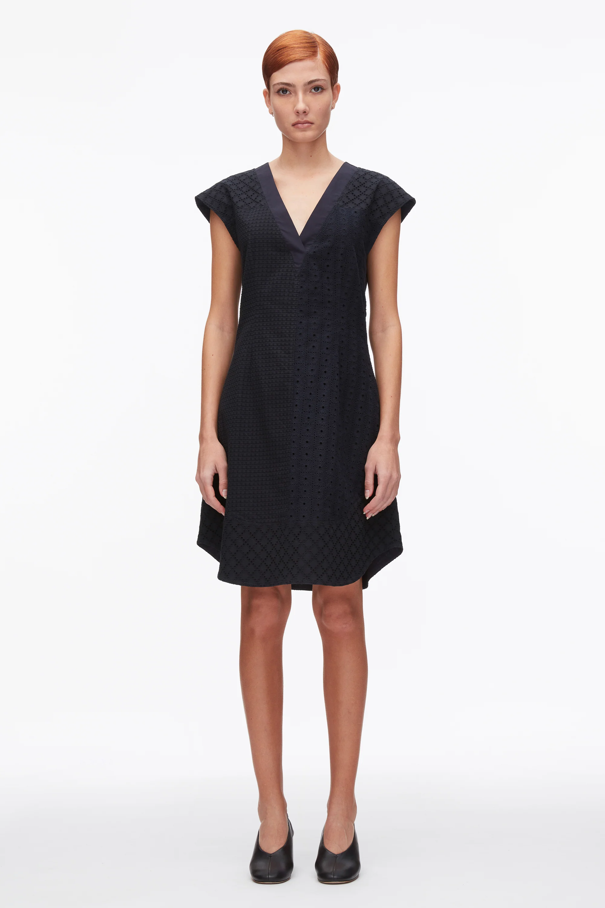 Broderie Anglaise Patchwork Sleeveless Dress - Image 2