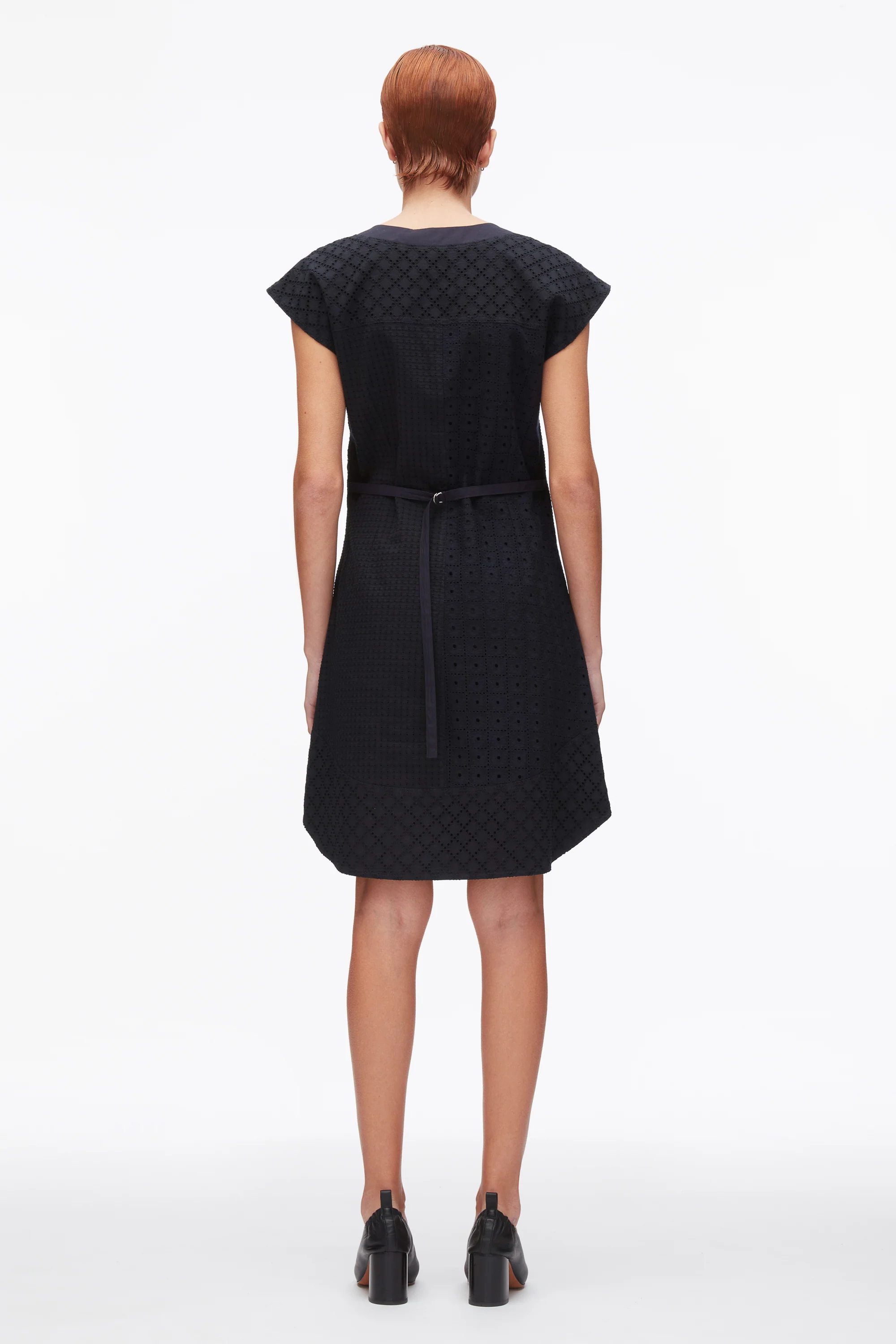 Broderie Anglaise Patchwork Sleeveless Dress - Image 4