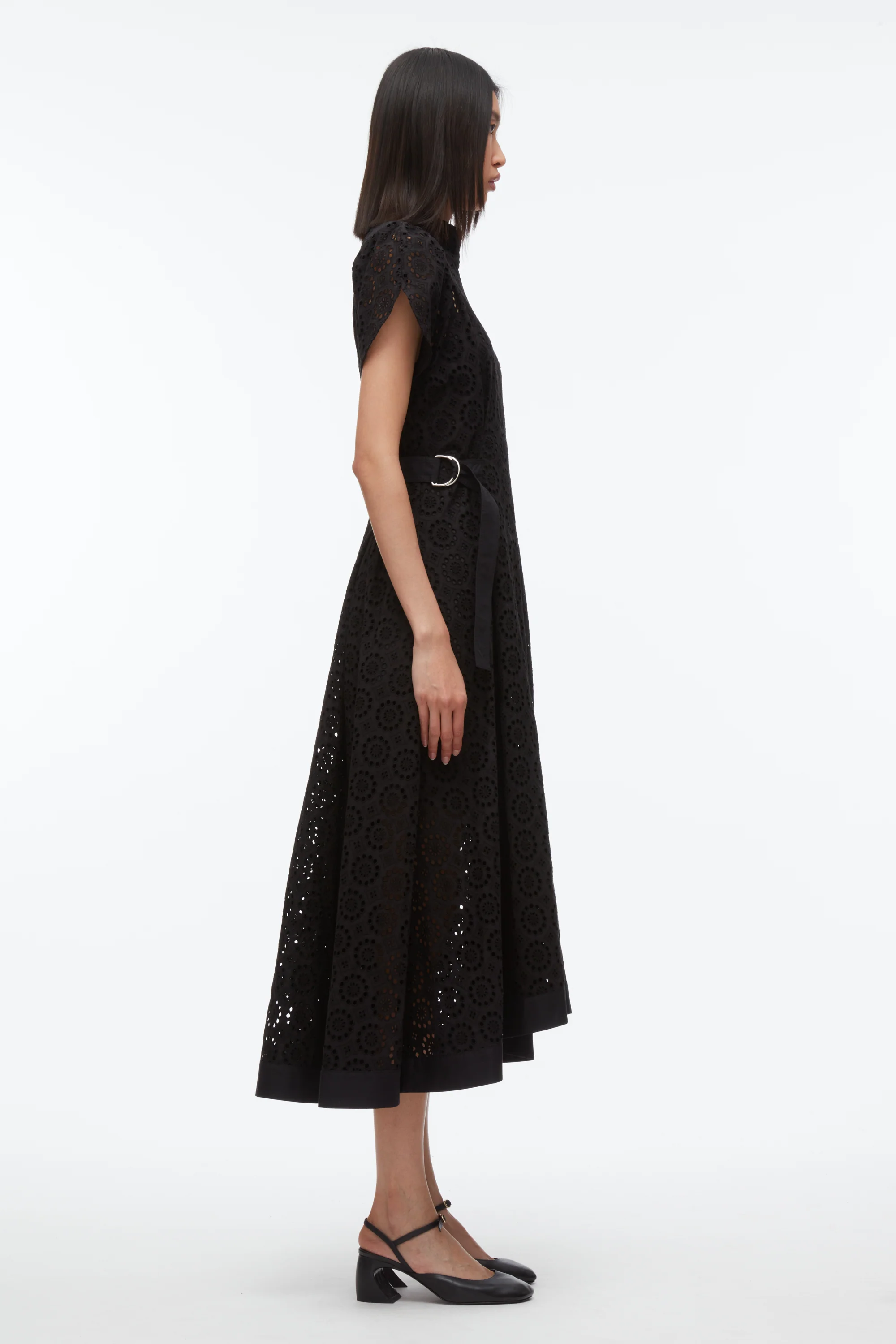 Broderie Anglaise Tulip Puff Sleeve Dress - Image 3