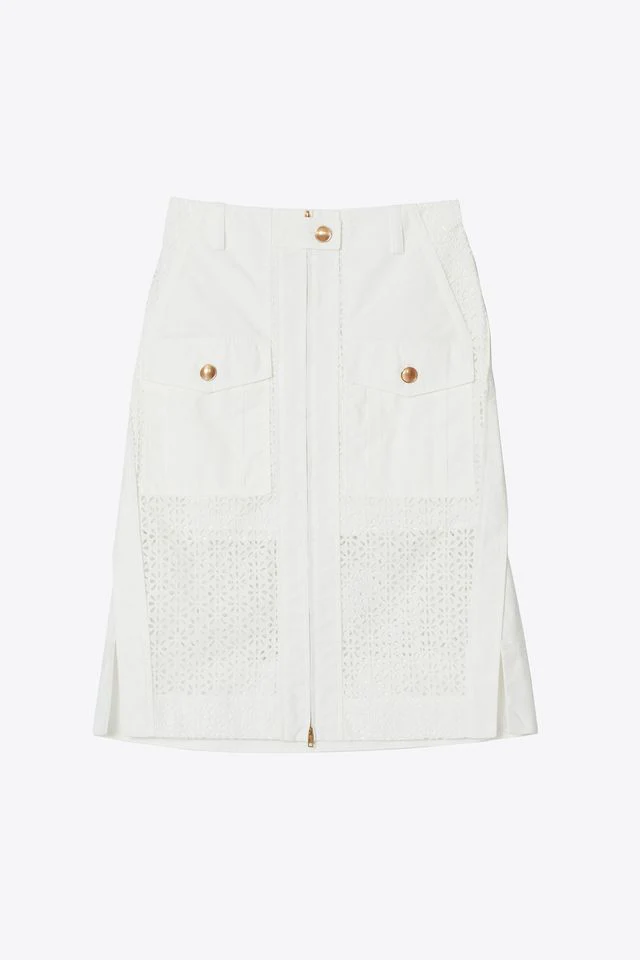 Broderie Anglaise Utility Skirt