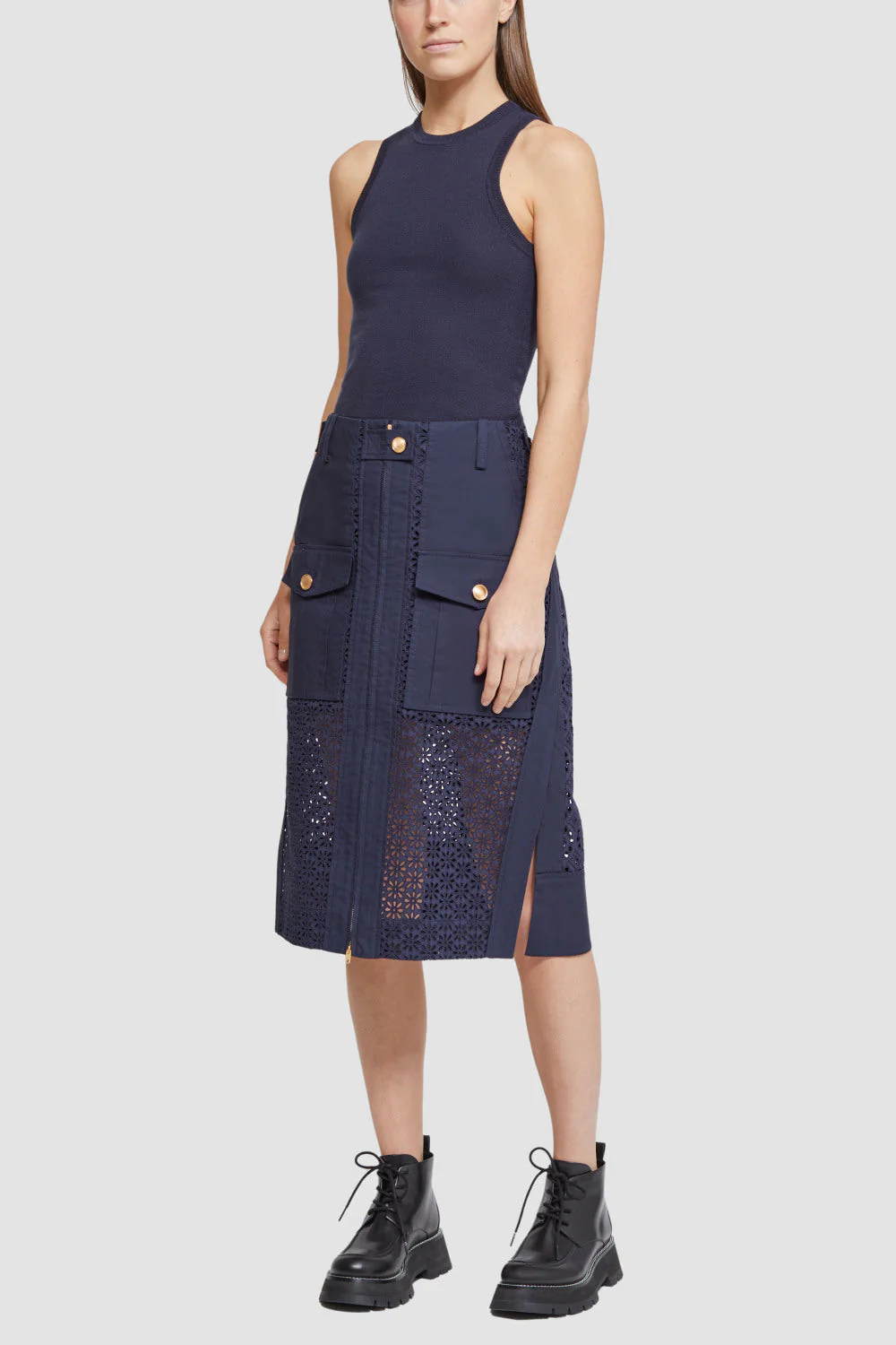 Broderie Anglaise Utility Skirt - Image 2