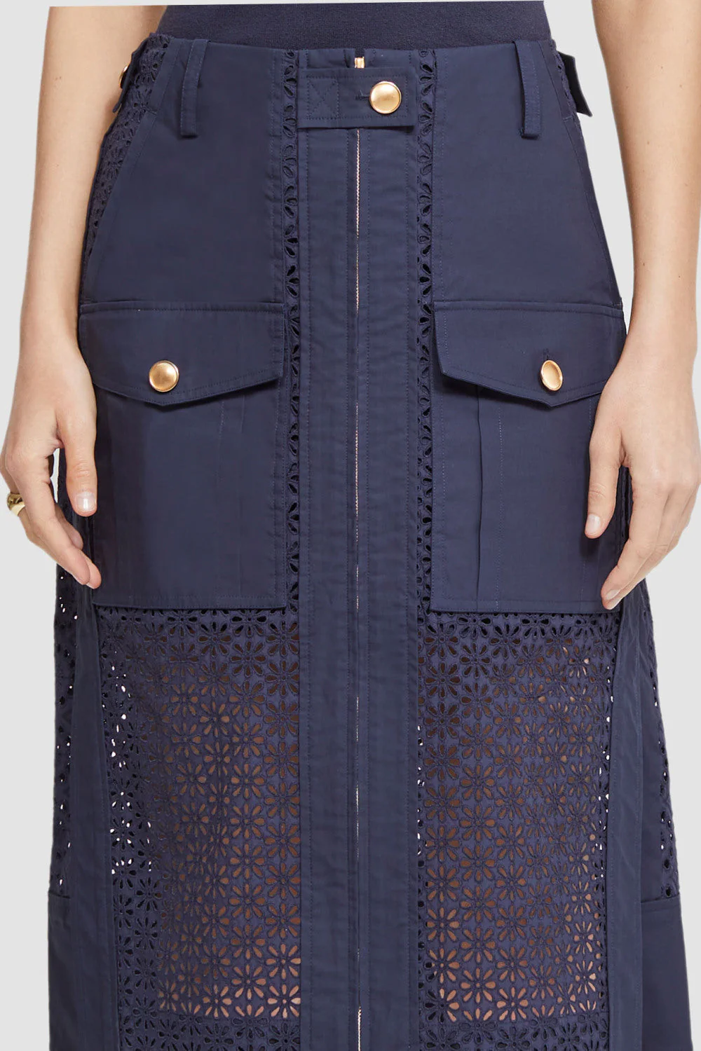 Broderie Anglaise Utility Skirt - Image 3
