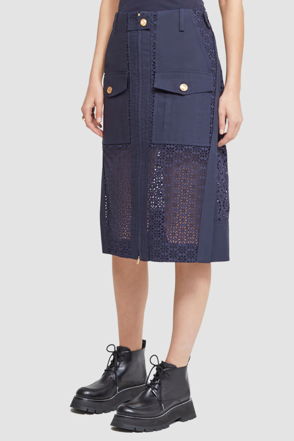 Broderie Anglaise Utility Skirt - Image 4
