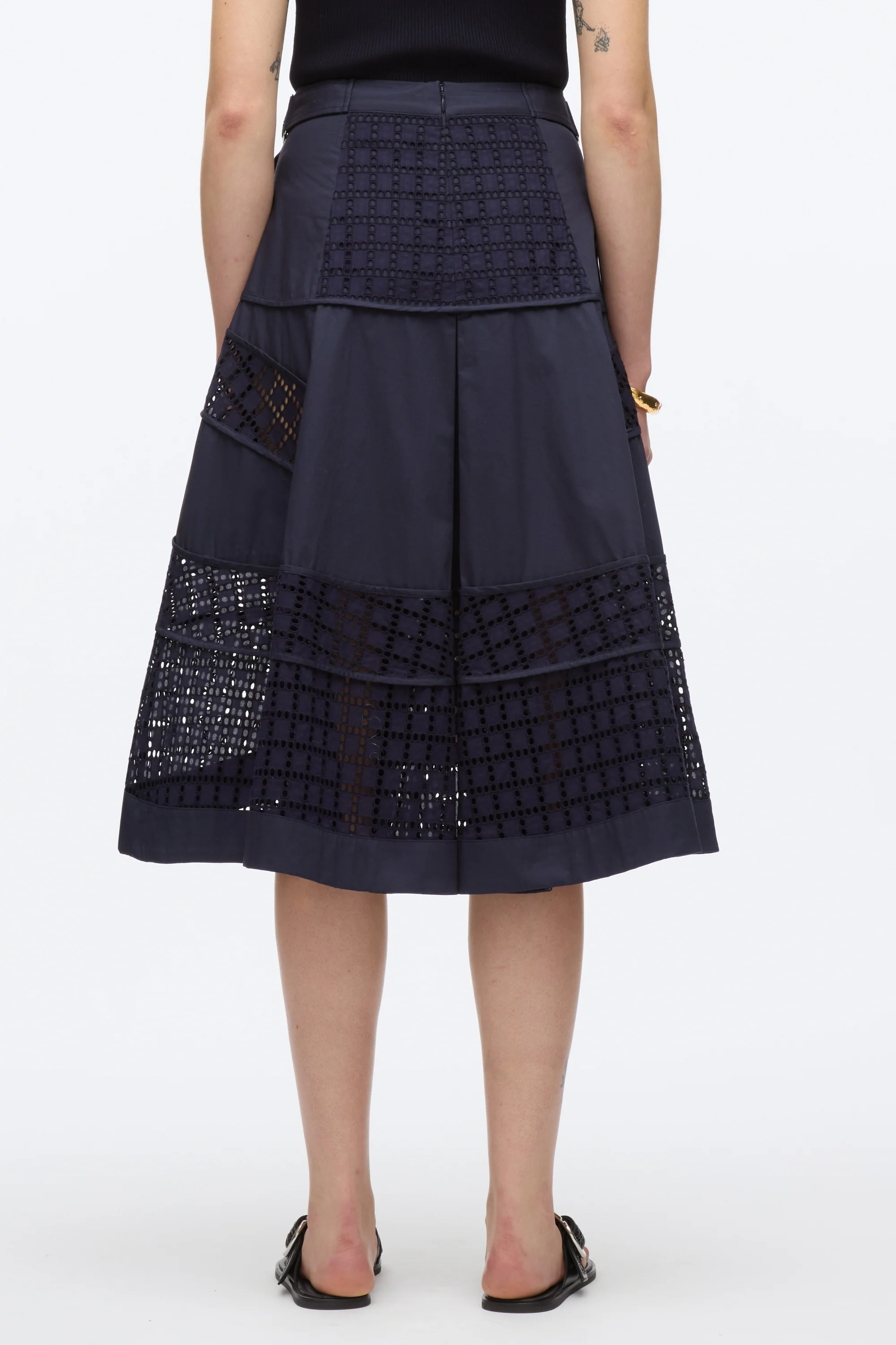 Broderie Anglaise Grid Skirt - Image 5