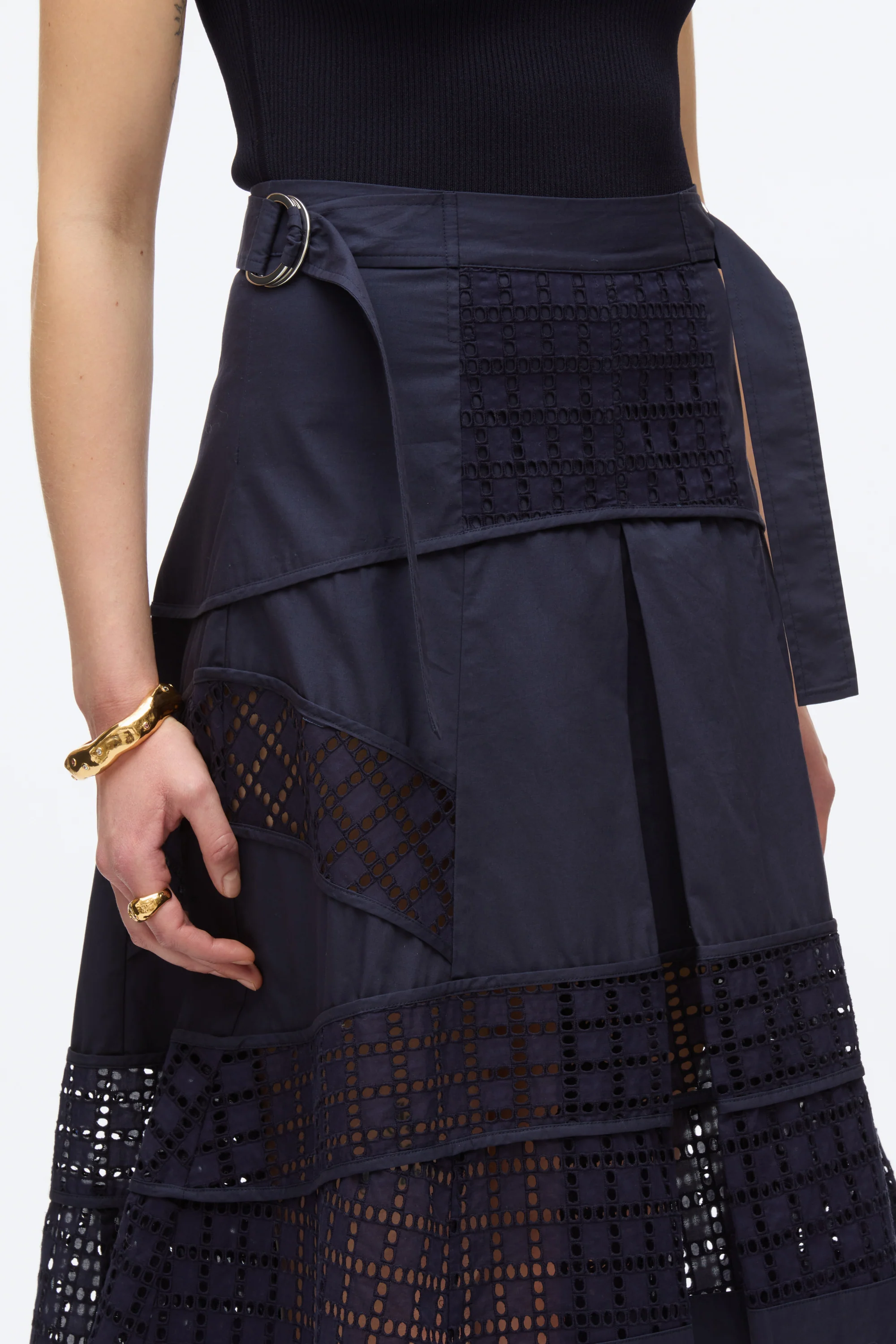Broderie Anglaise Grid Skirt - Image 6