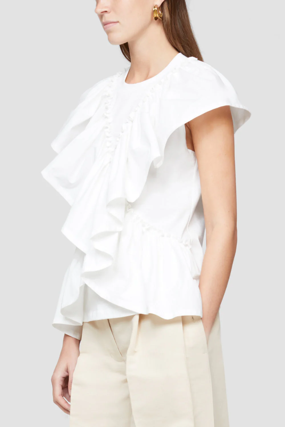 Butterfly Ruffle Sleeve TaNeck - Image 4