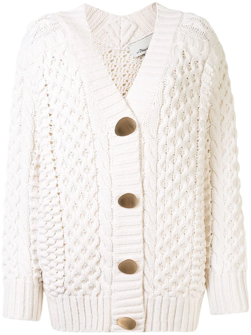 CABLE CARDIGAN W SHANK BUTTONS - Image 3