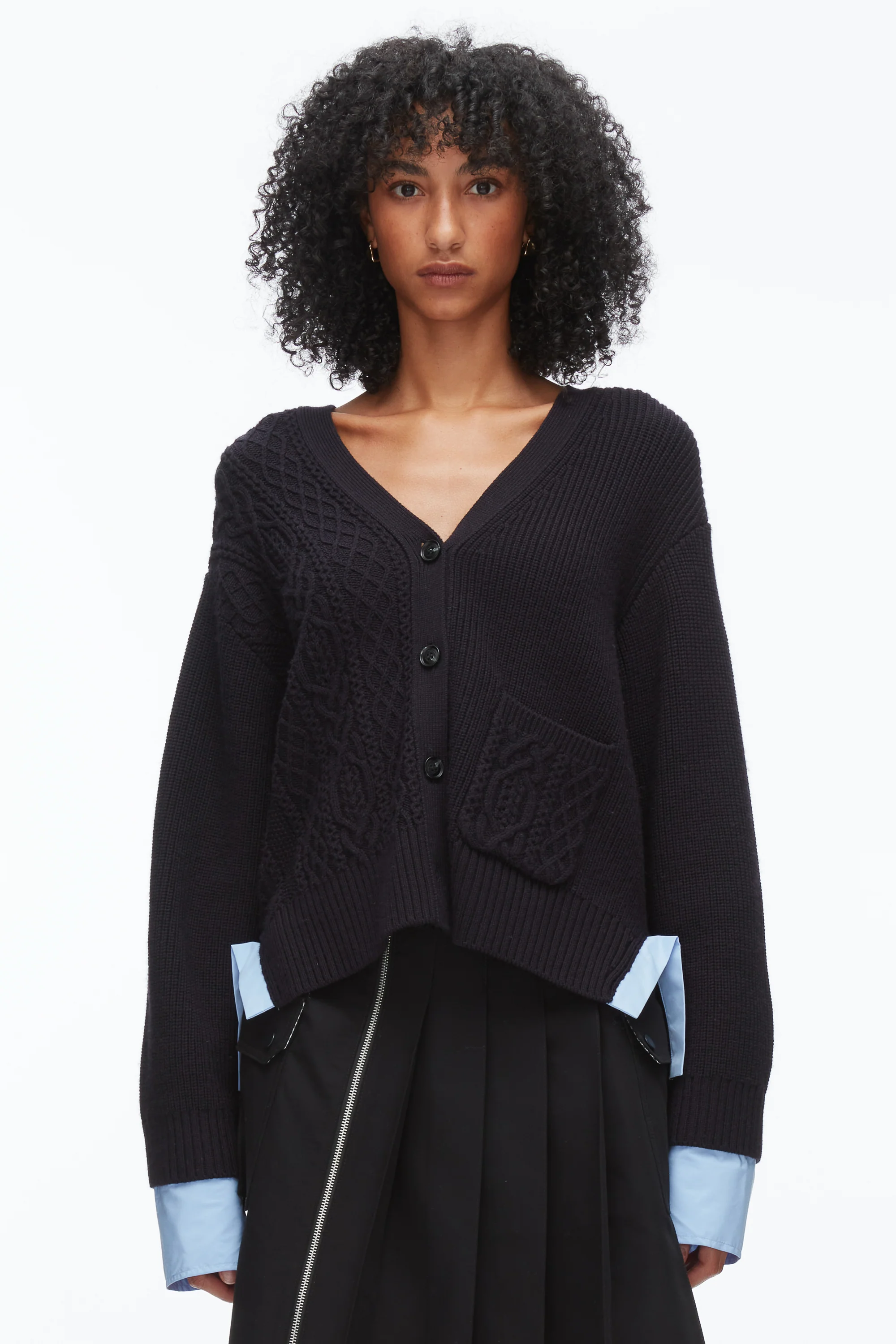 Cable Mix Boyfriend Cardigan - Image 3