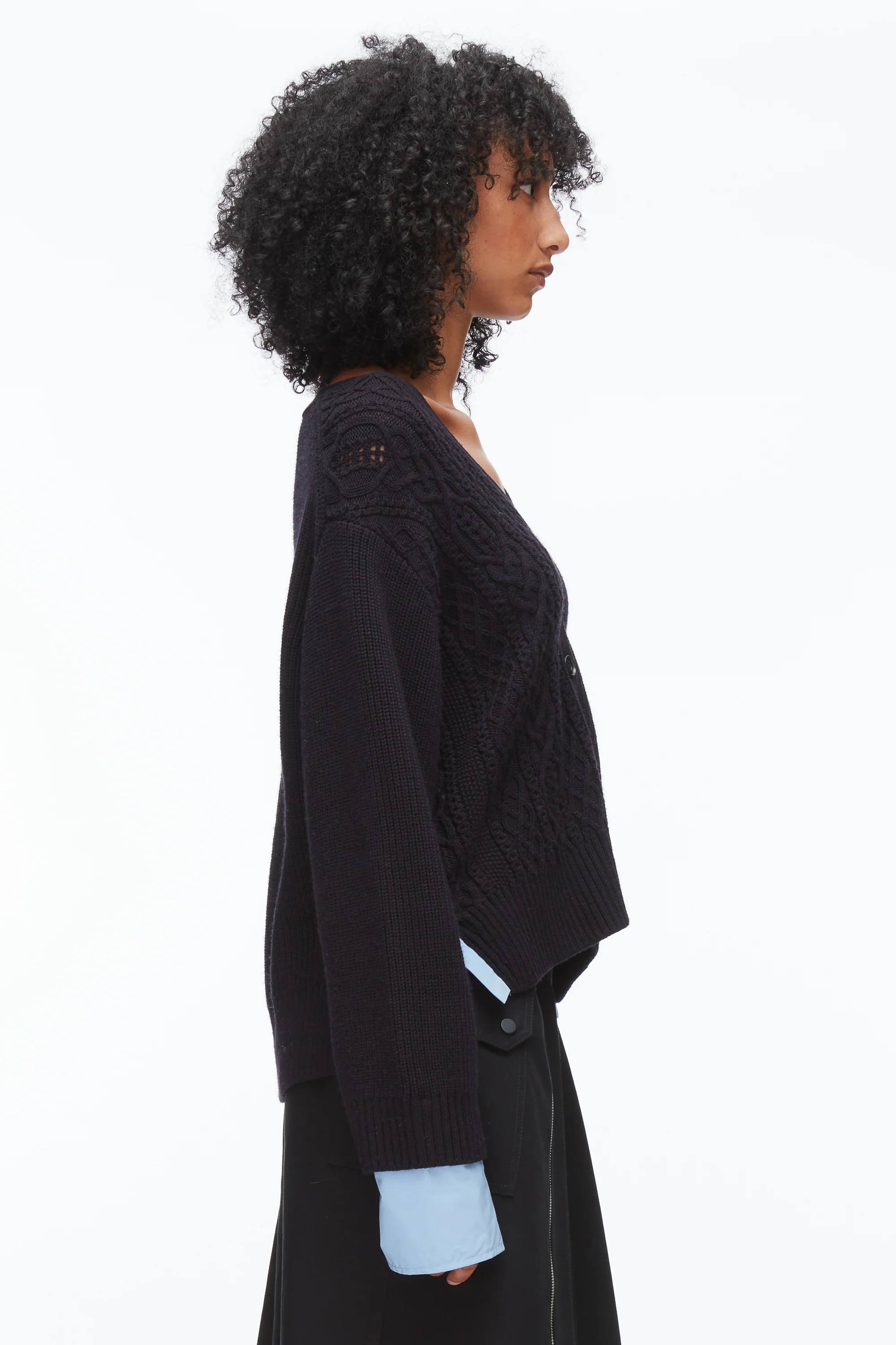 Cable Mix Boyfriend Cardigan - Image 4