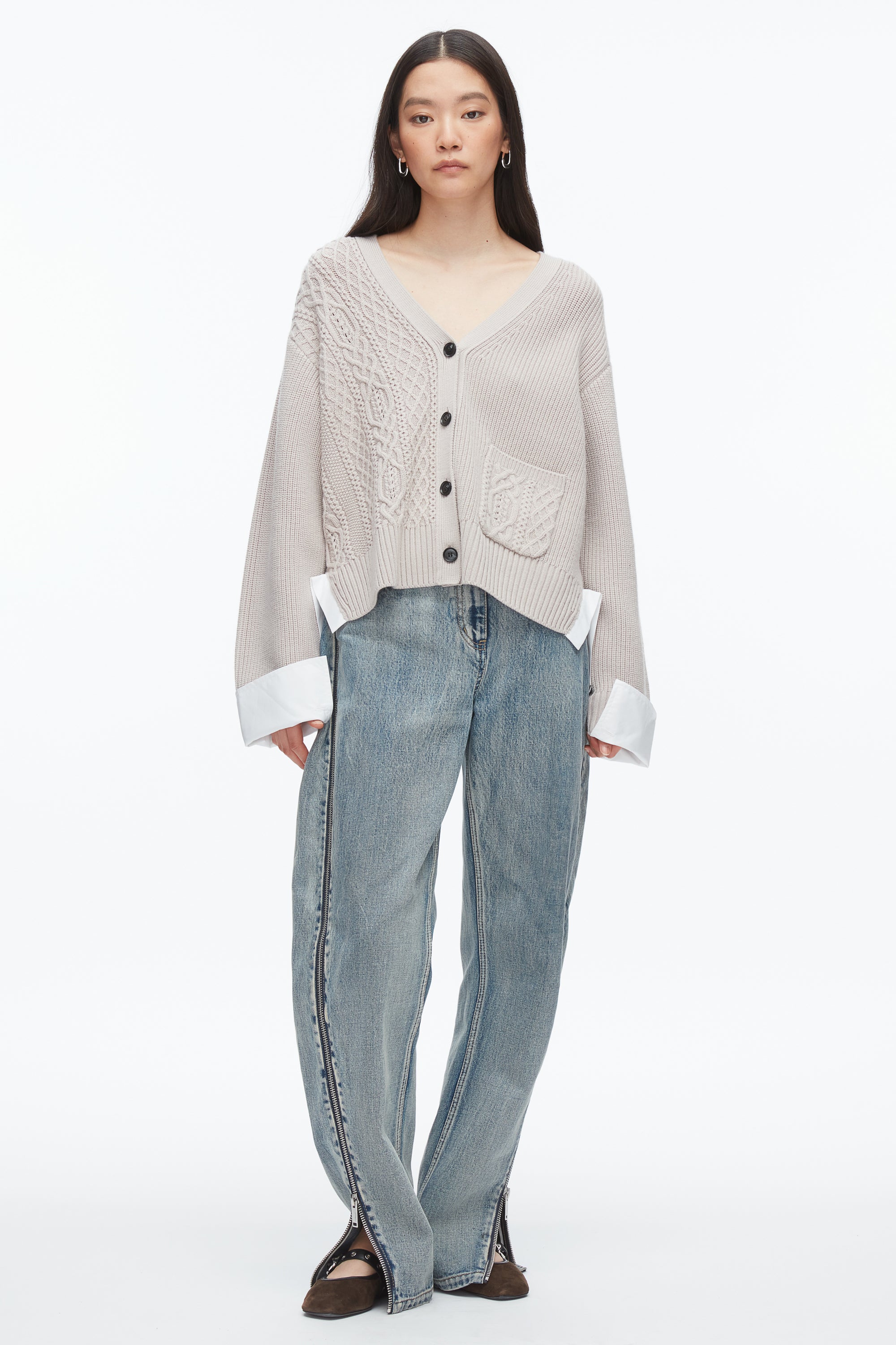 Cable Mix Boyfriend Cardigan - Image 7