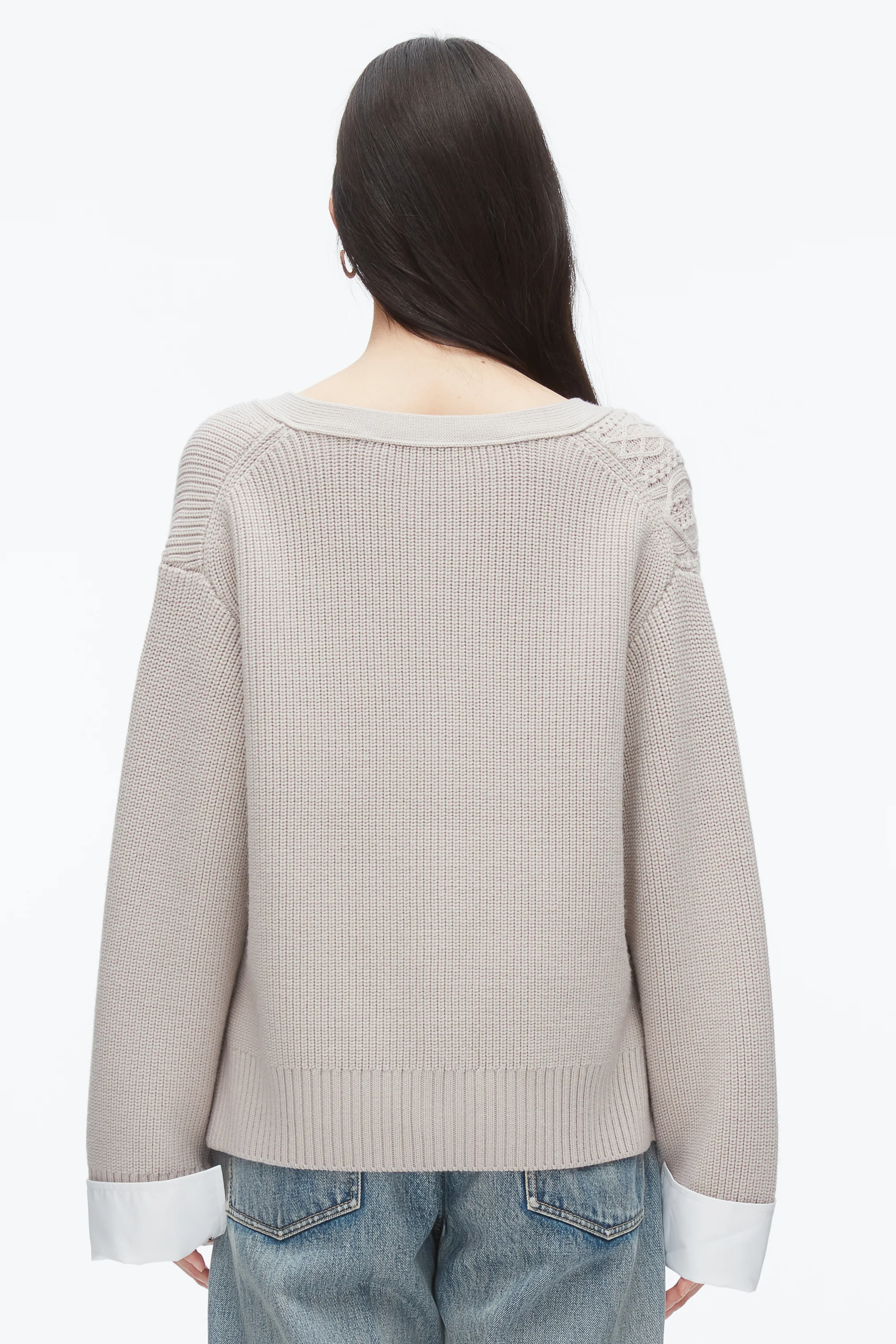 Cable Mix Boyfriend Cardigan - Image 11