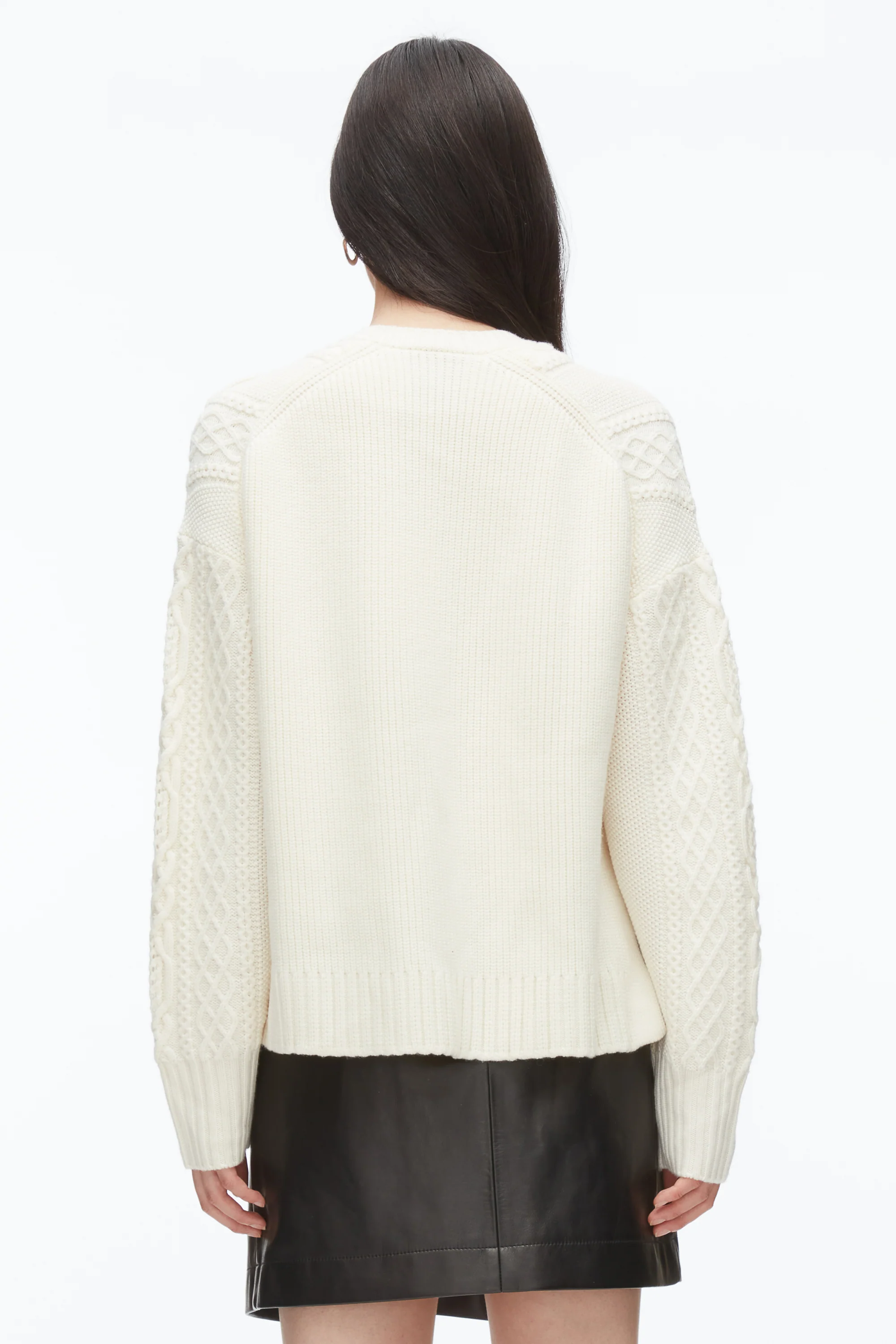 Cable Mix Double Layer Crewneck - Image 4
