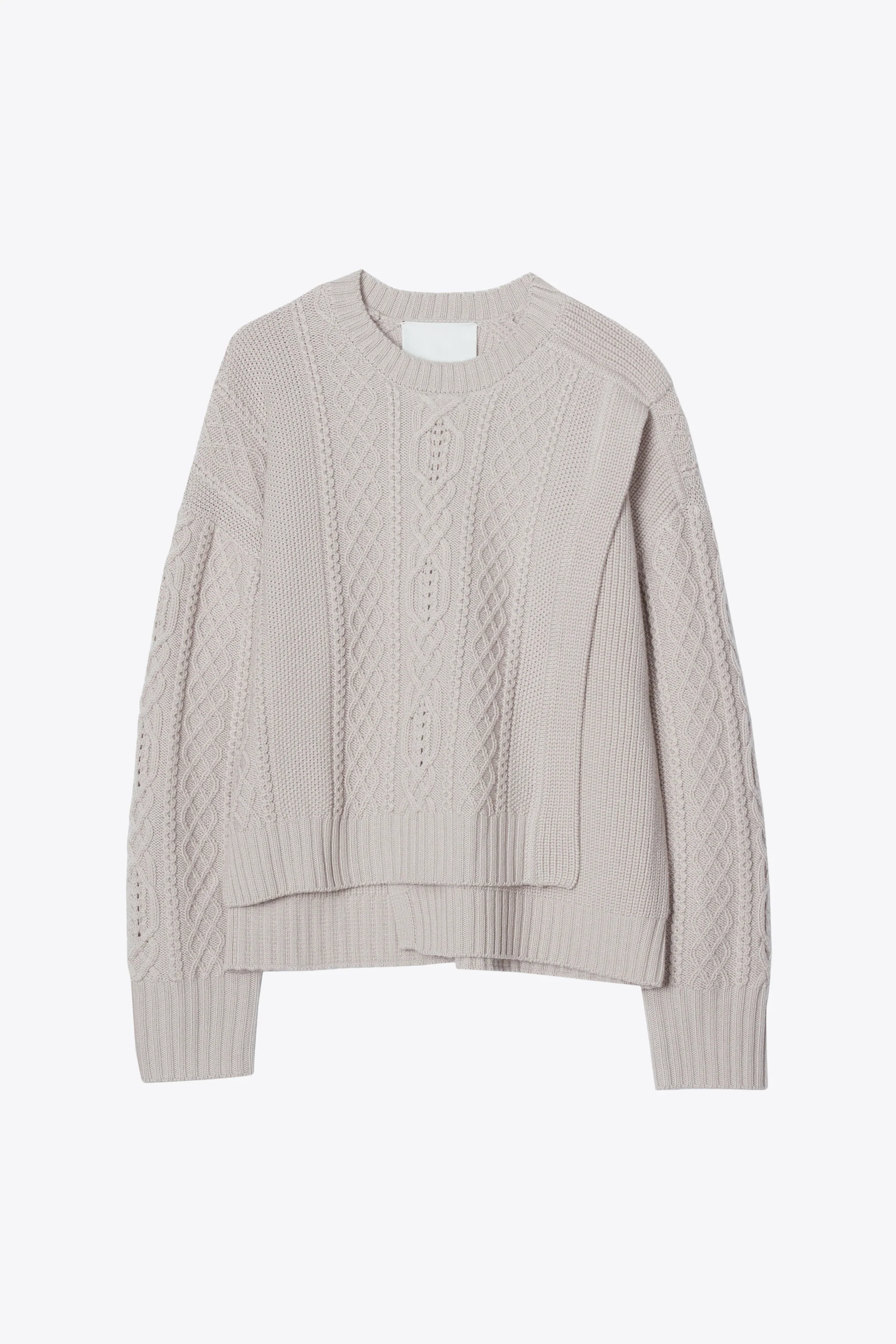 Cable Mix Double Layer Crewneck - Image 13