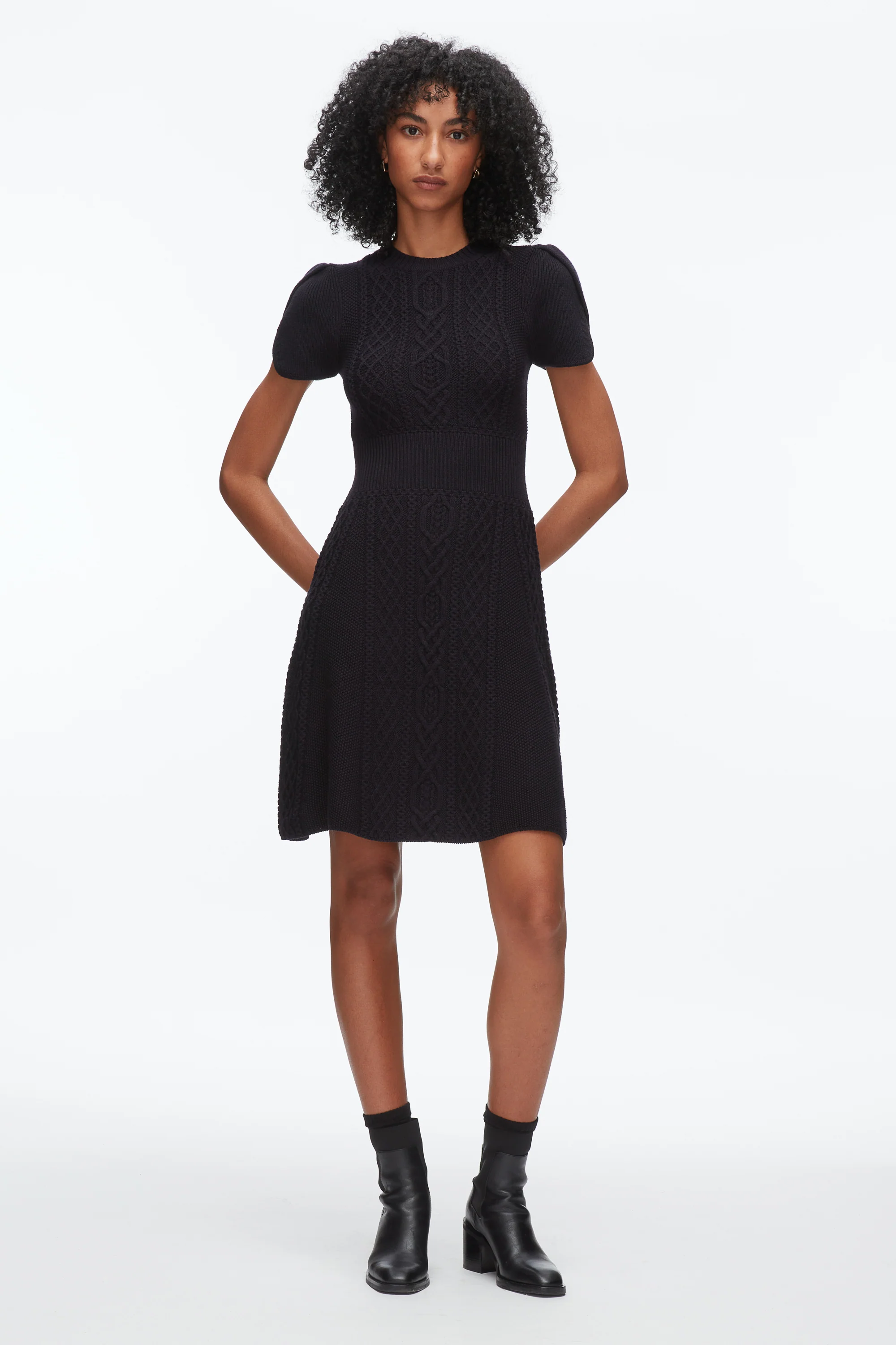 Cable Mix Tulip Dress