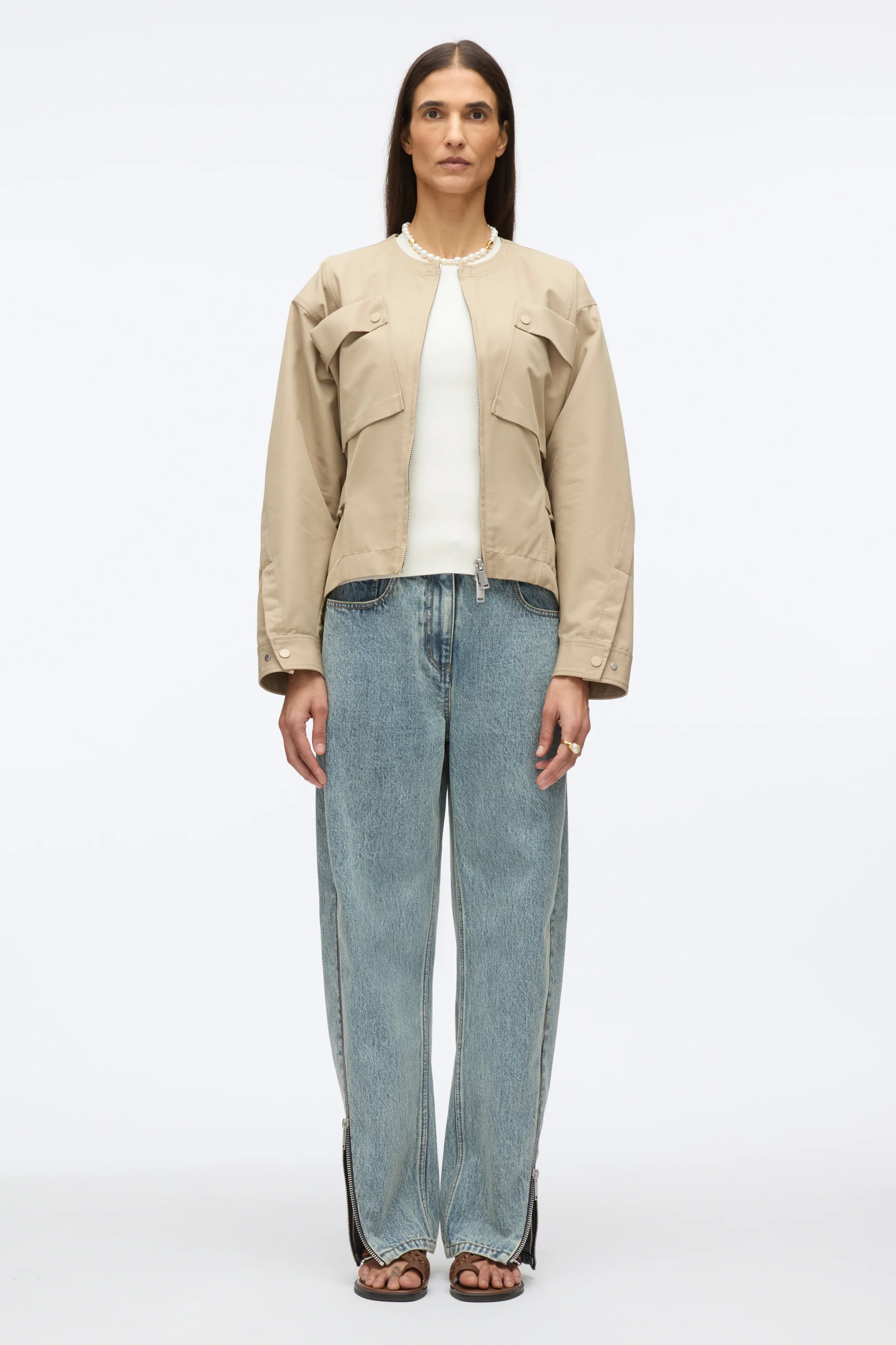 Cargo Jacket with Flounce Hem - Image 2