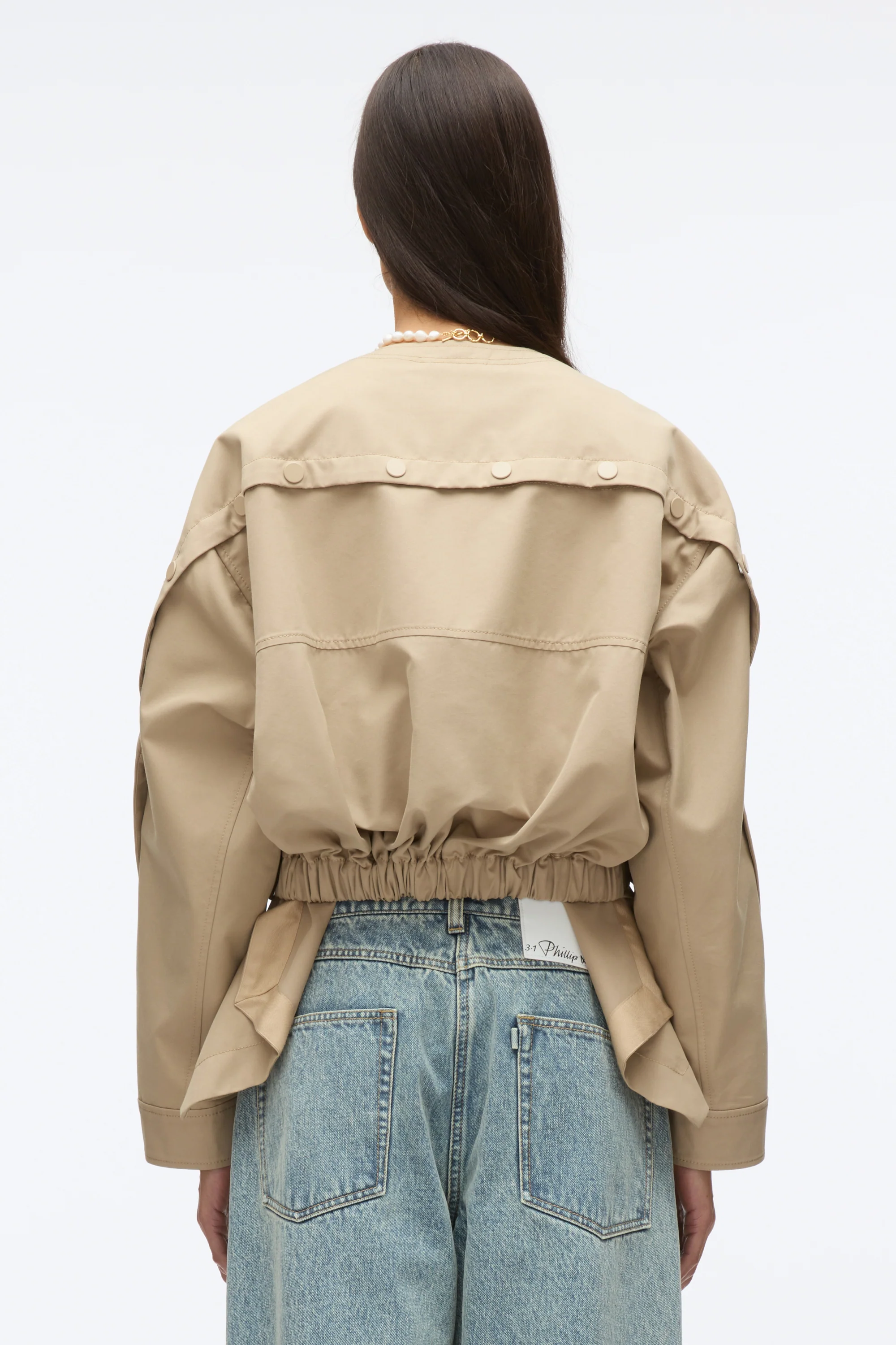 Cargo Jacket with Flounce Hem - Image 5