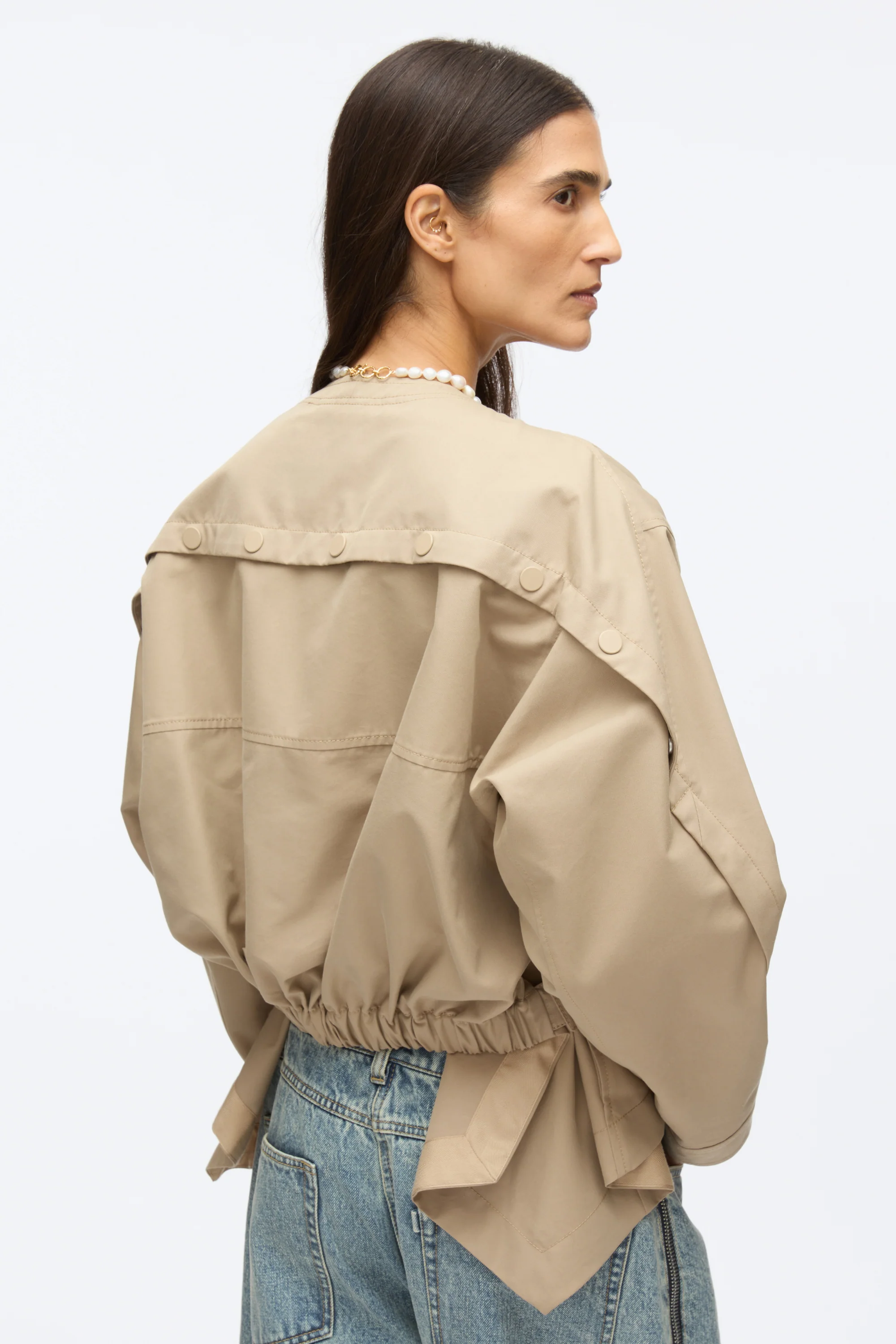 Cargo Jacket with Flounce Hem - Image 7