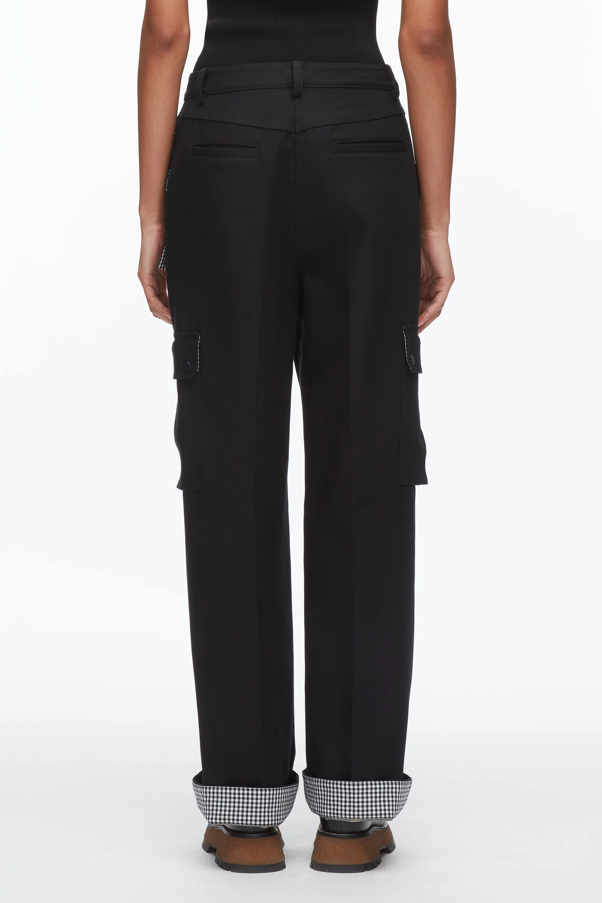 Carpenter Cargo Pants with Plaid Cuffs - Image 12