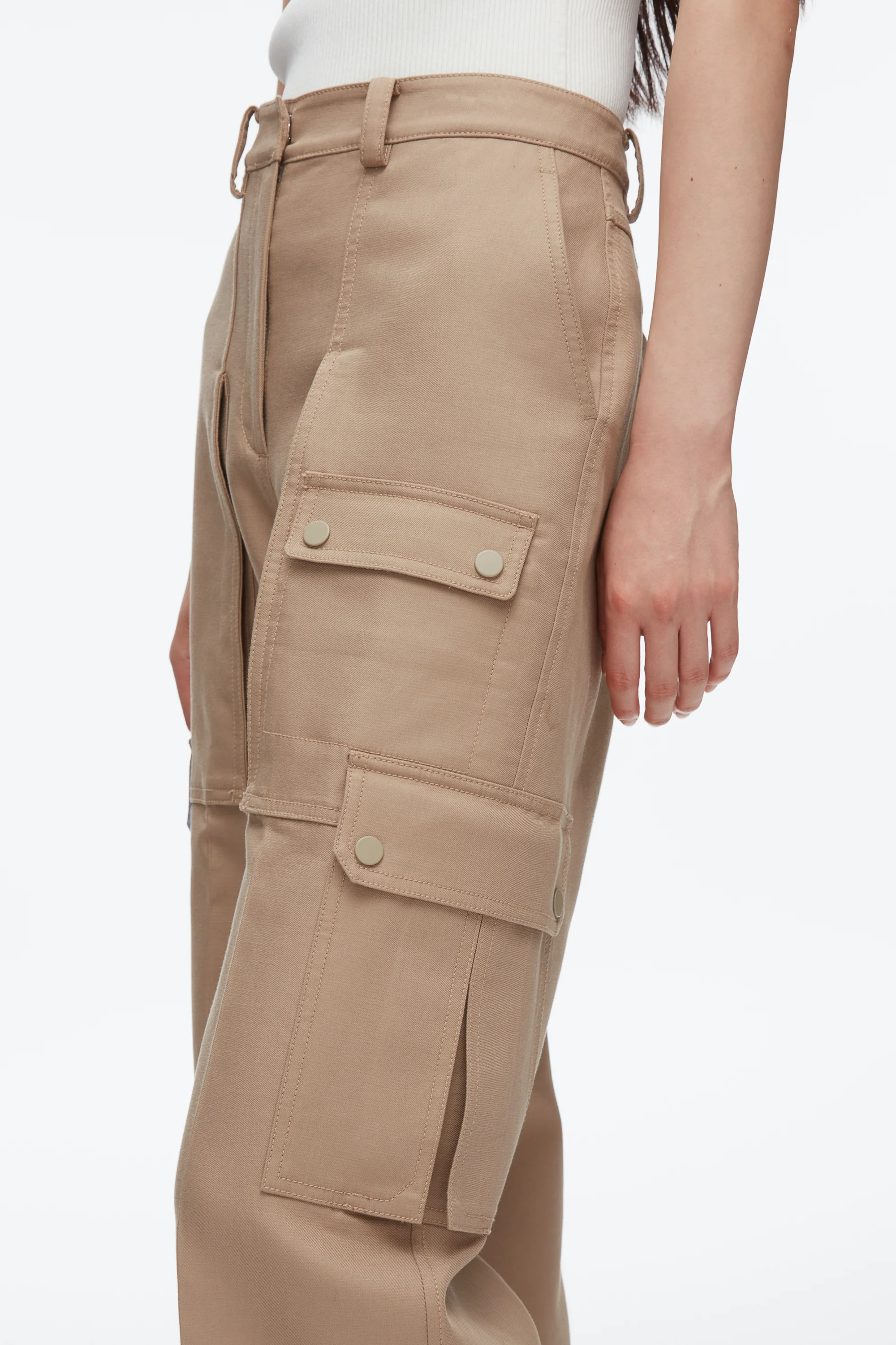 Carpenter Cargo Pants with Plaid Cuffs - Image 6