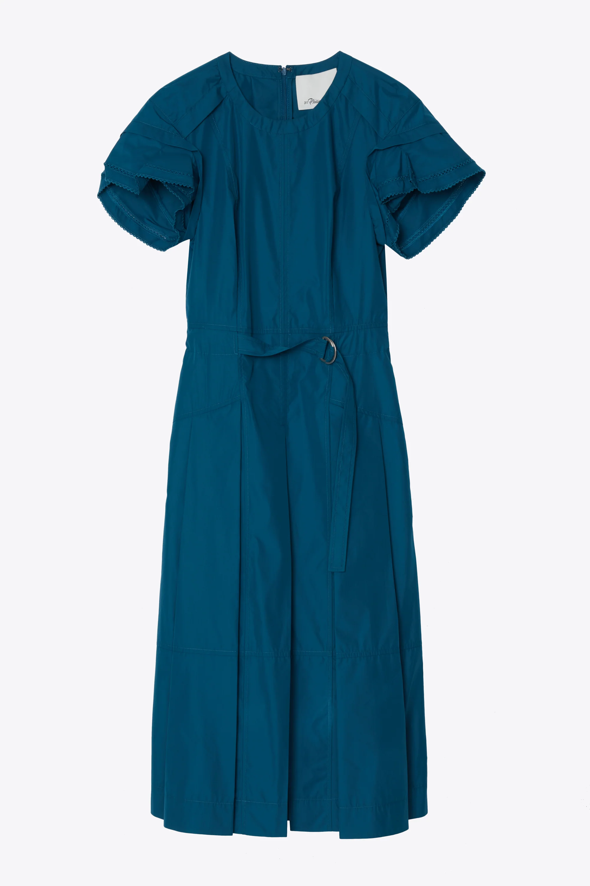 Cascade Petal Sleeve Shirt Dress