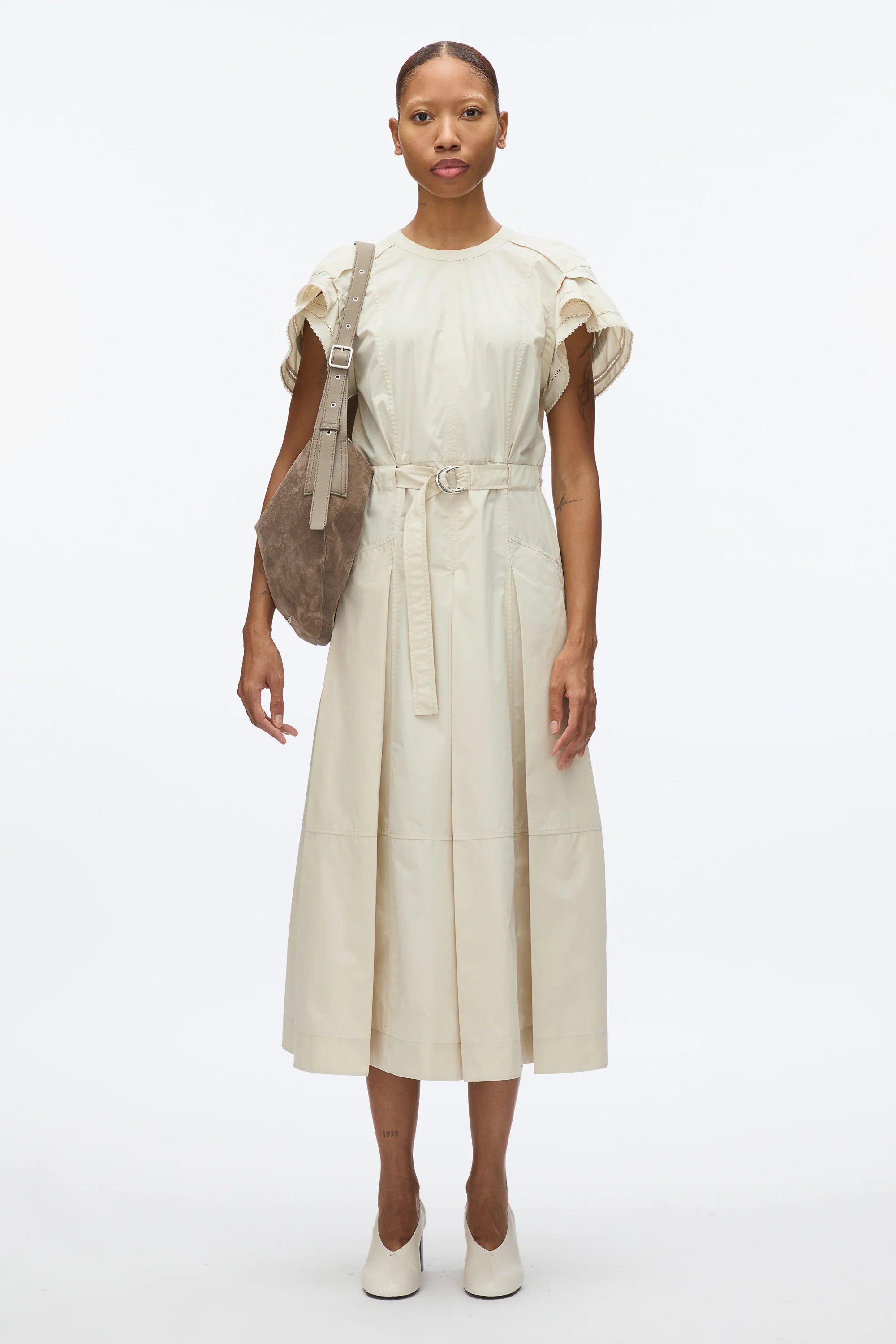 Cascade Petal Sleeve Shirt Dress - Image 3