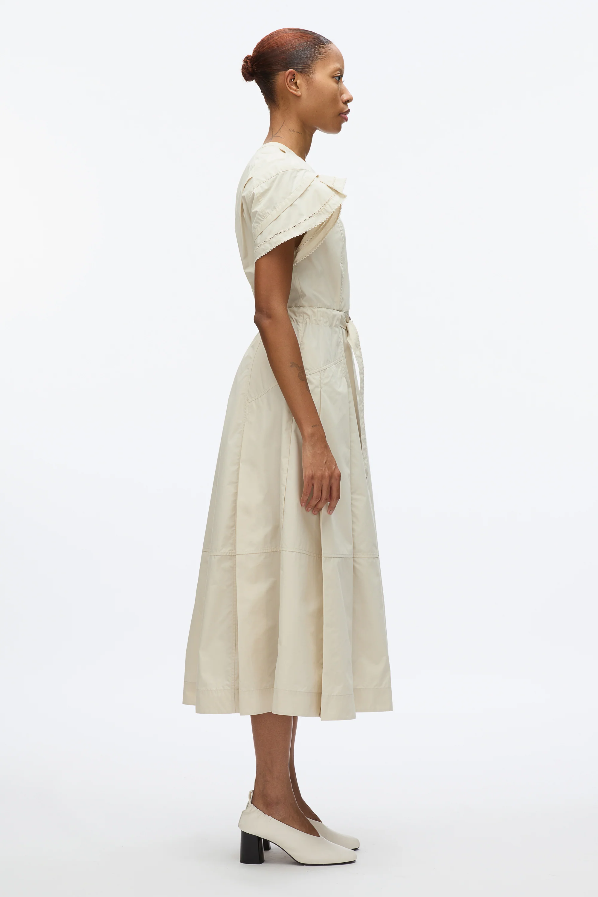 Cascade Petal Sleeve Shirt Dress - Image 5