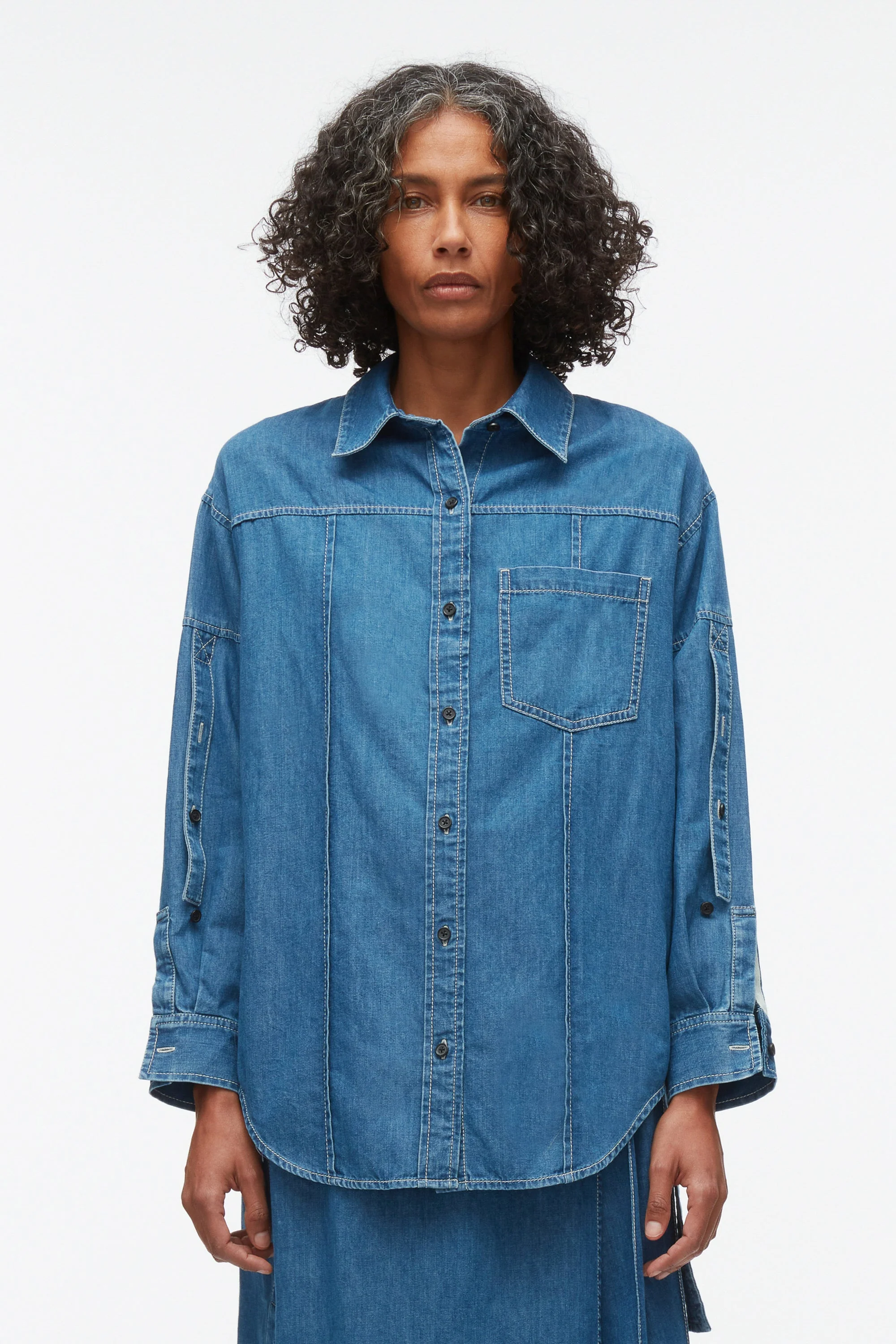 Chambray Oversized Shirt - Image 3