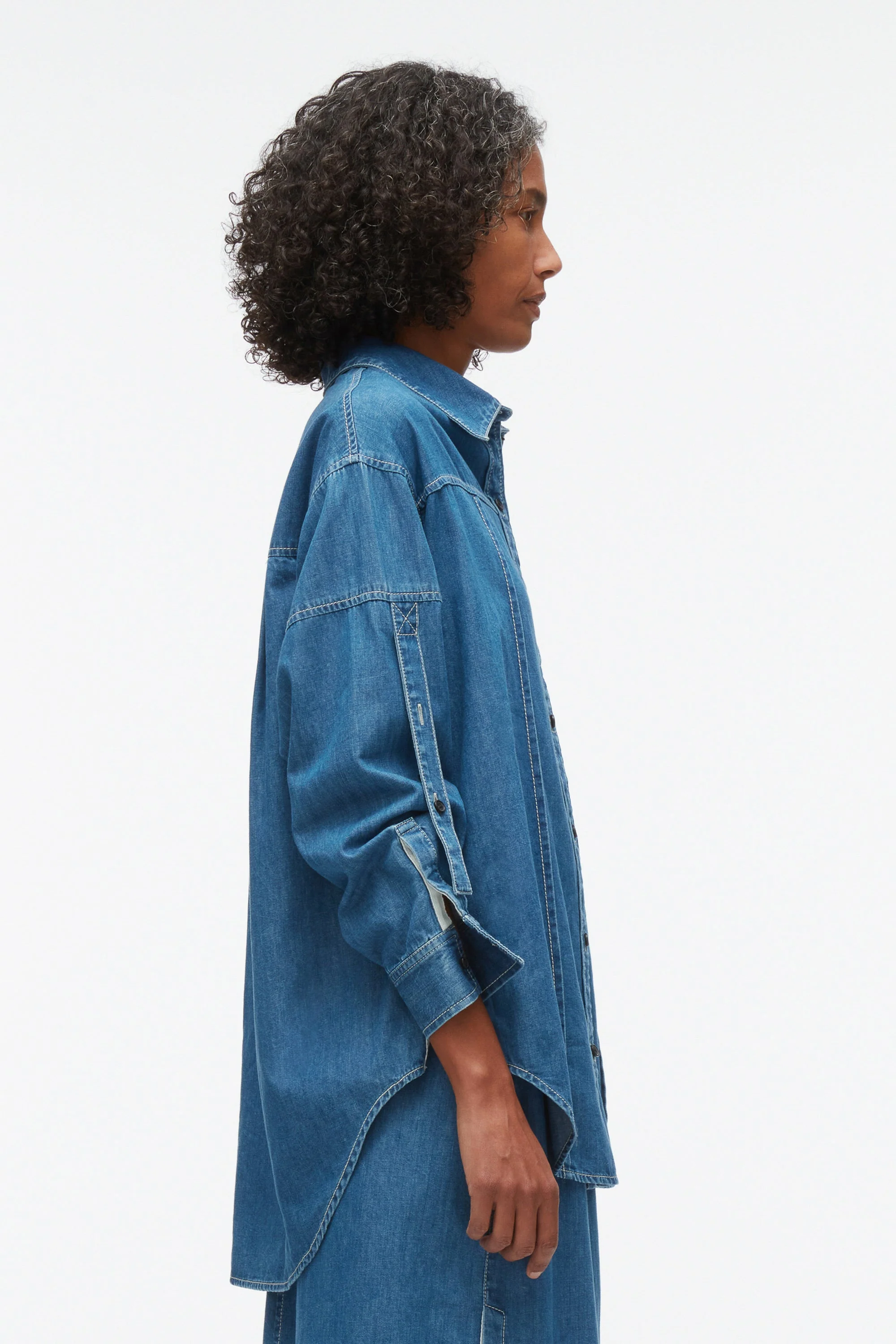 Chambray Oversized Shirt - Image 4