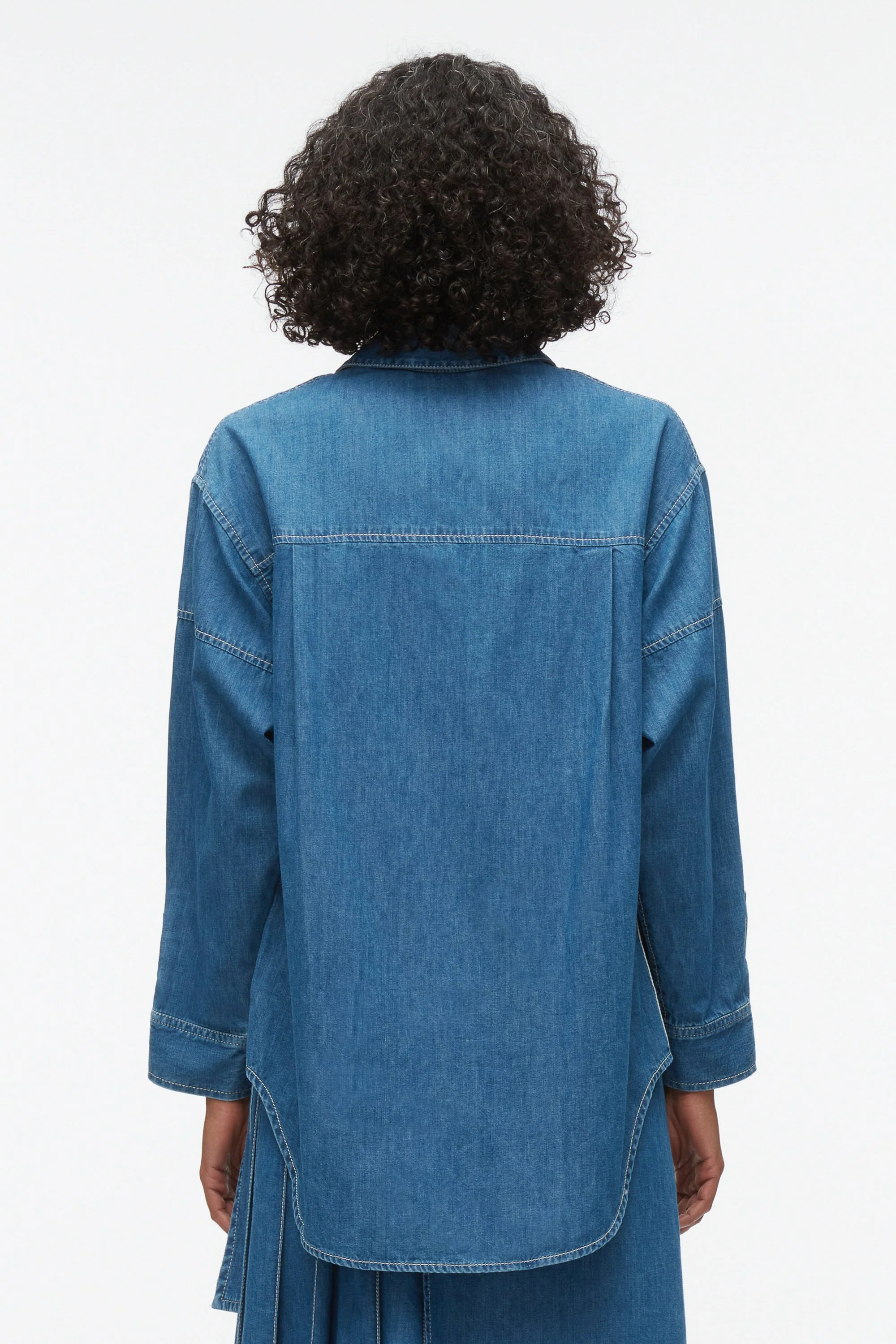 Chambray Oversized Shirt - Image 5