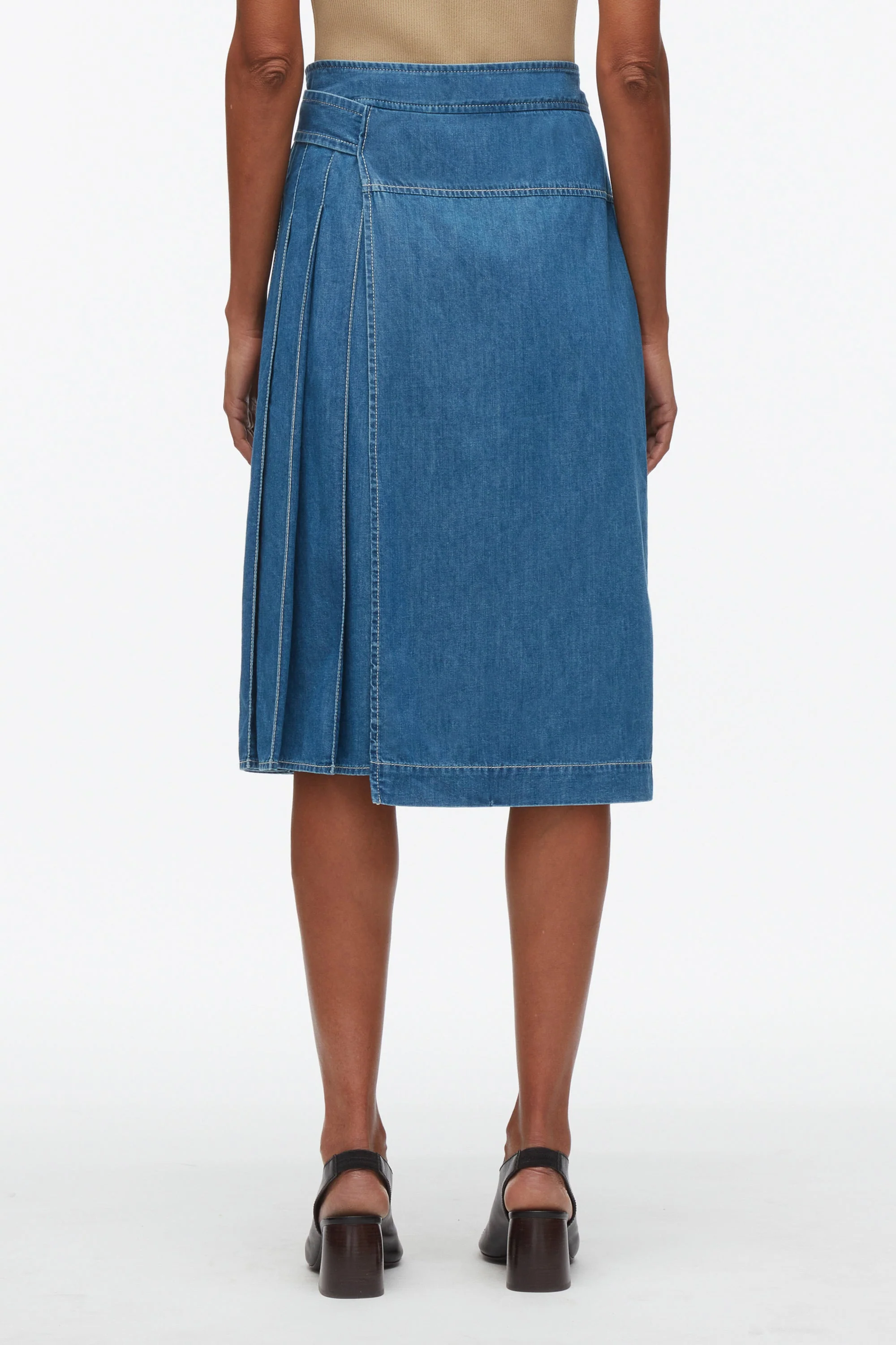 Chambray Wrap Skirt - Image 5