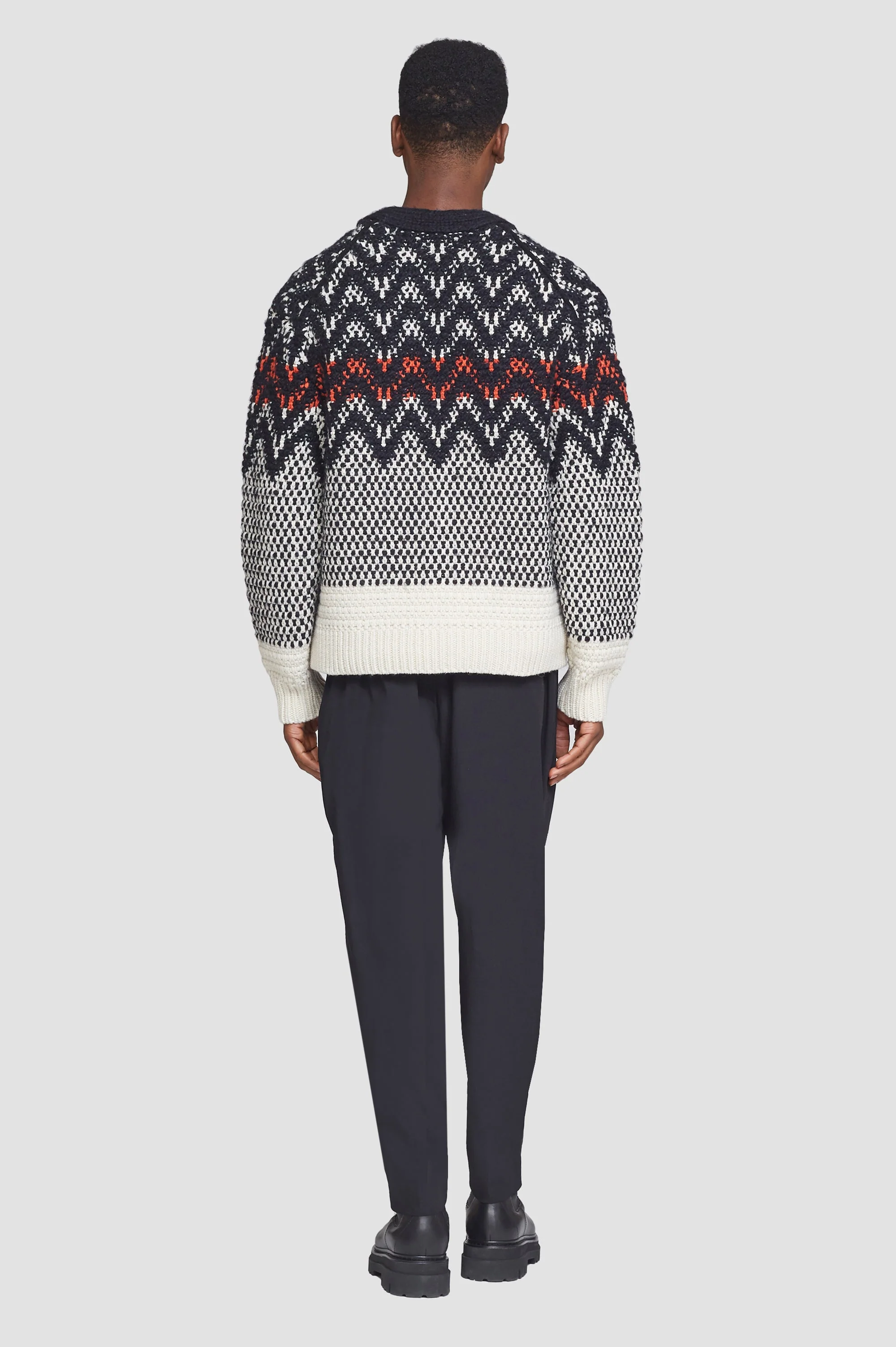 Chevron  Jacquard Cardigan - Image 3
