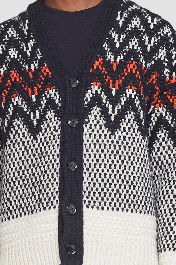 Chevron  Jacquard Cardigan - Image 4