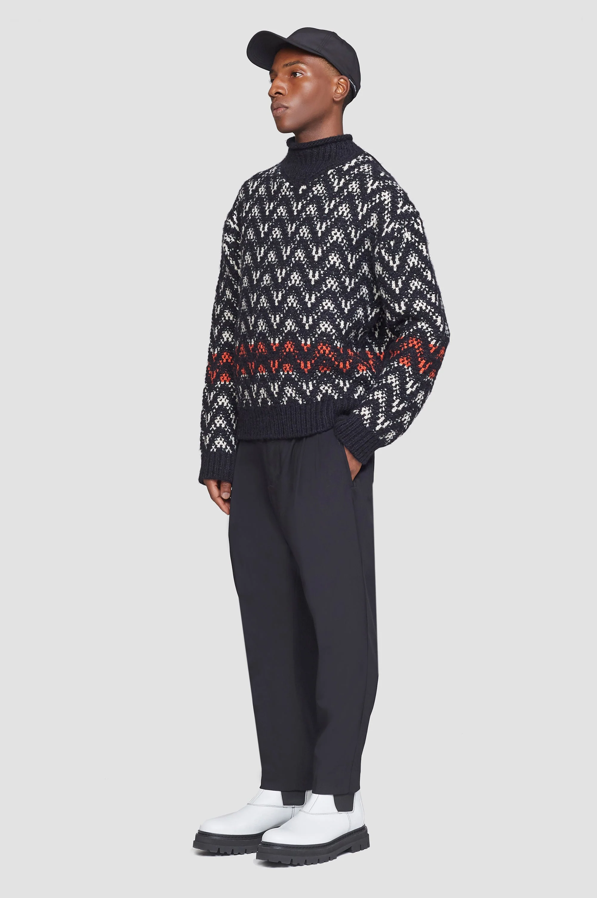 Chevron Jacquard Pullover - Image 2