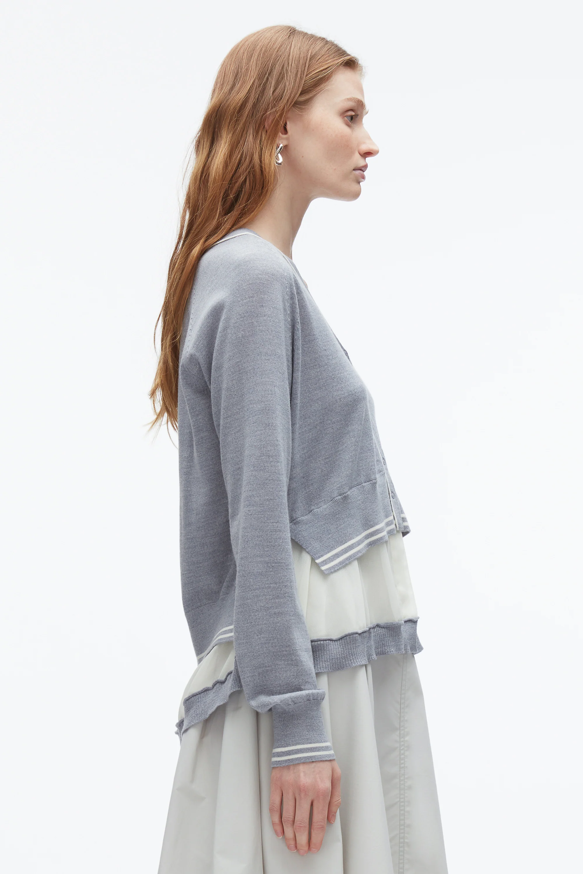 Chiffon Hem Boxy Cardigan - Image 10