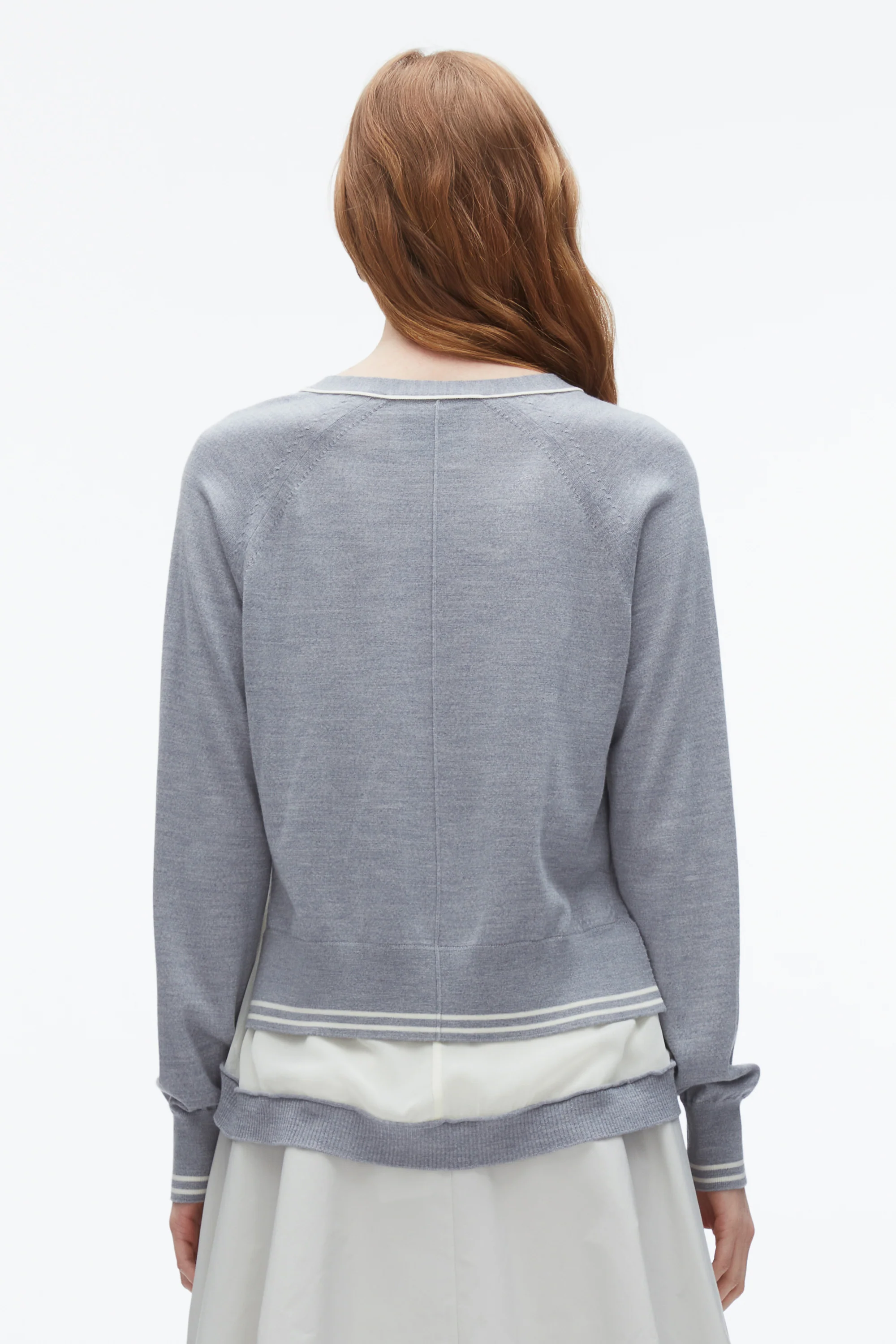 Chiffon Hem Boxy Cardigan - Image 11