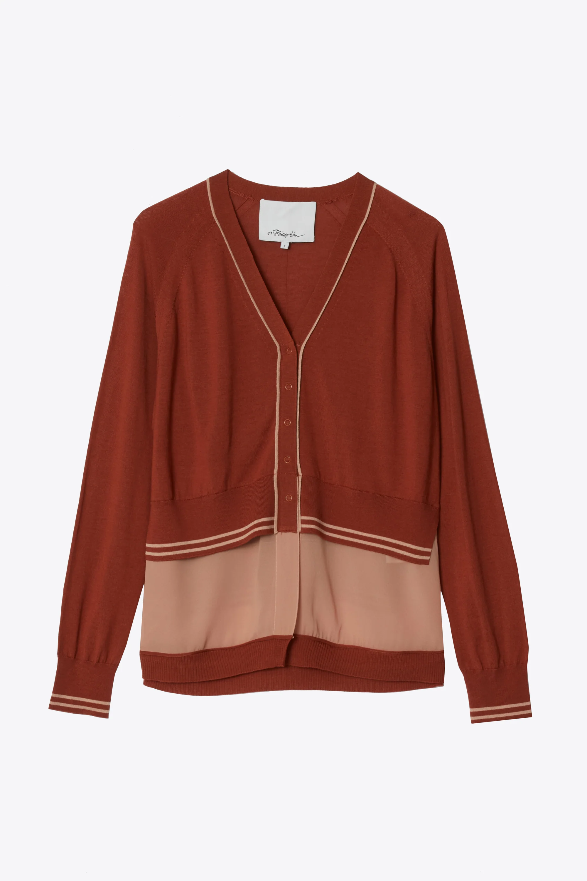 Chiffon Hem Boxy Cardigan - Image 13