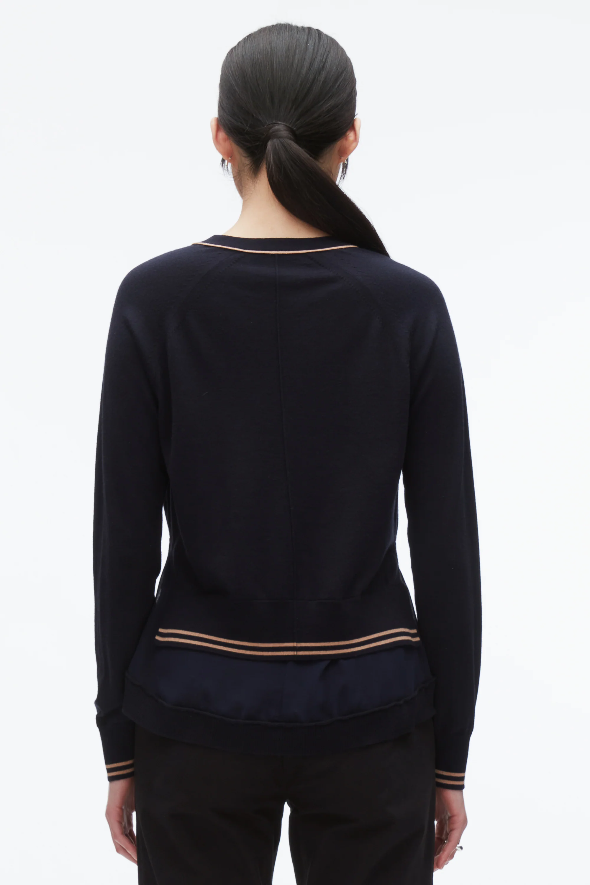 Chiffon Hem Boxy Cardigan - Image 5
