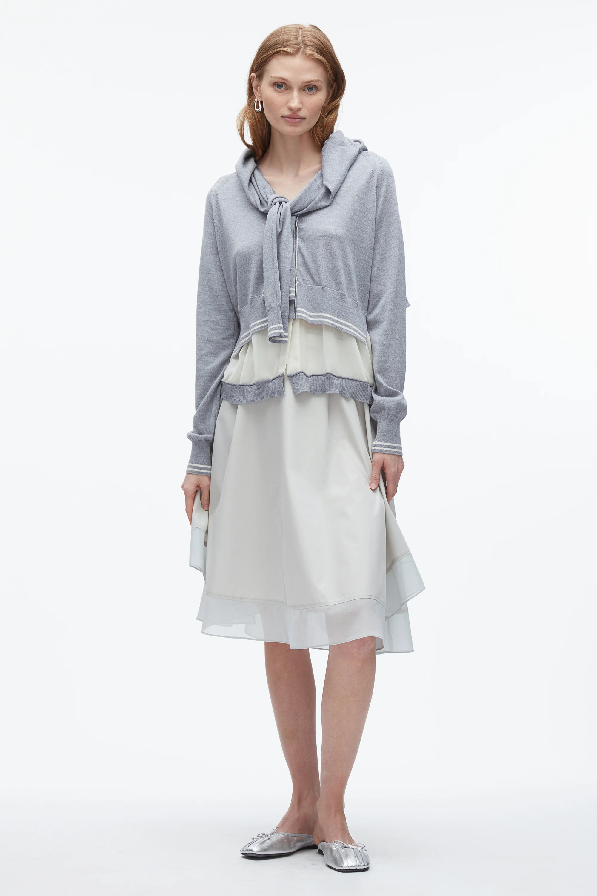 Chiffon Hem Boxy Cardigan - Image 7