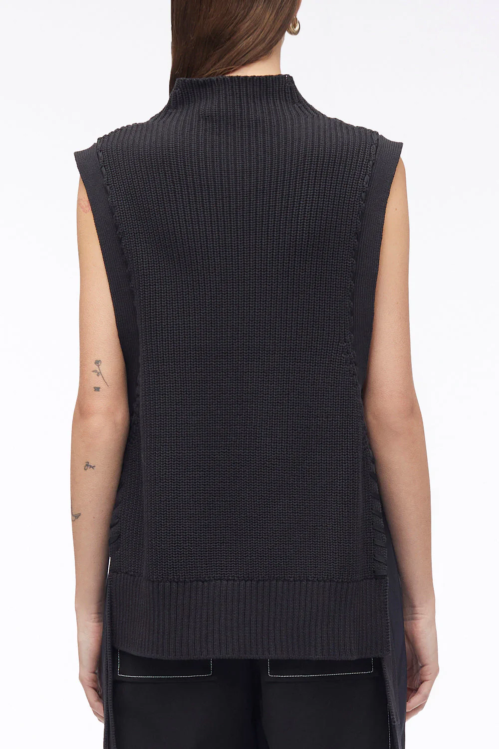 Chunky Cotton Rib Shell With Ties - Image 10