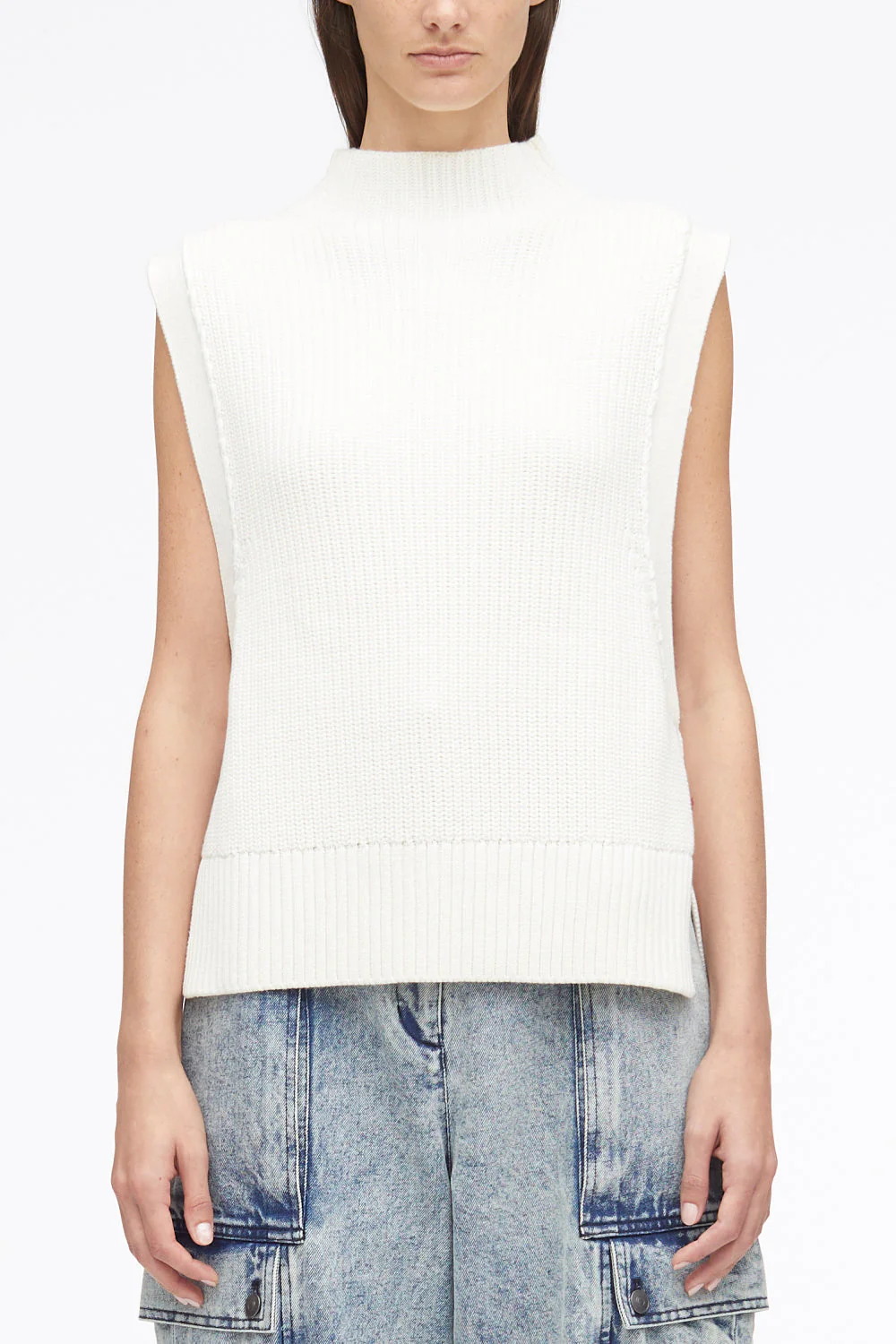 Chunky Cotton Rib Shell With Ties - Image 11