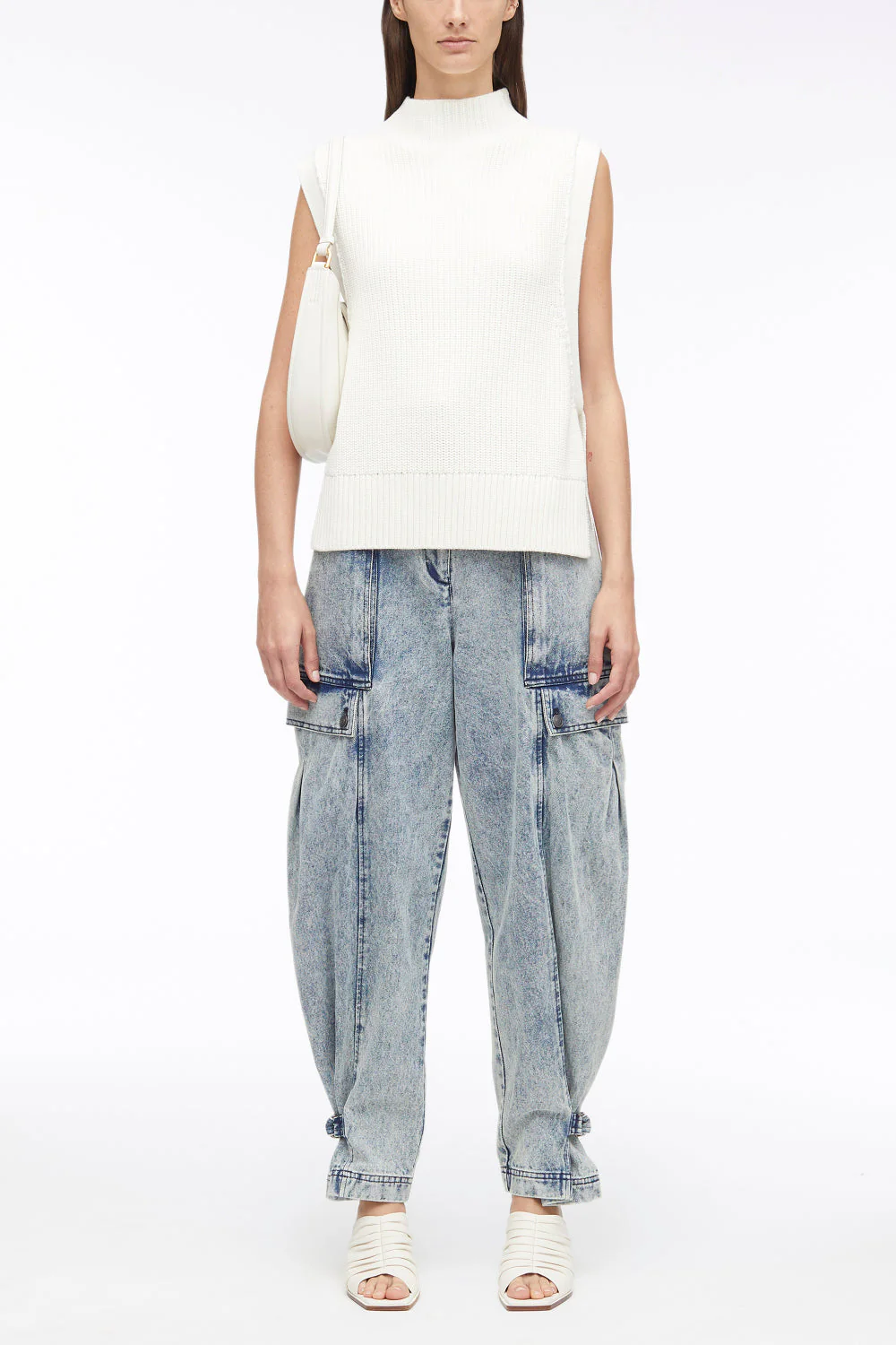 Chunky Cotton Rib Shell With Ties - Image 12