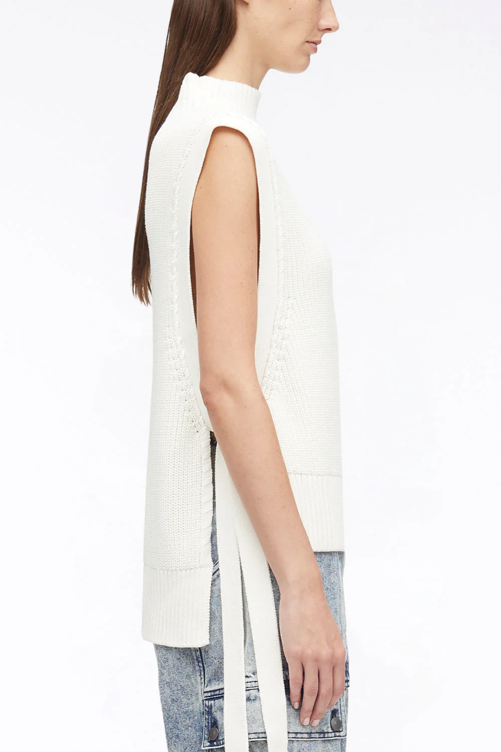 Chunky Cotton Rib Shell With Ties - Image 13